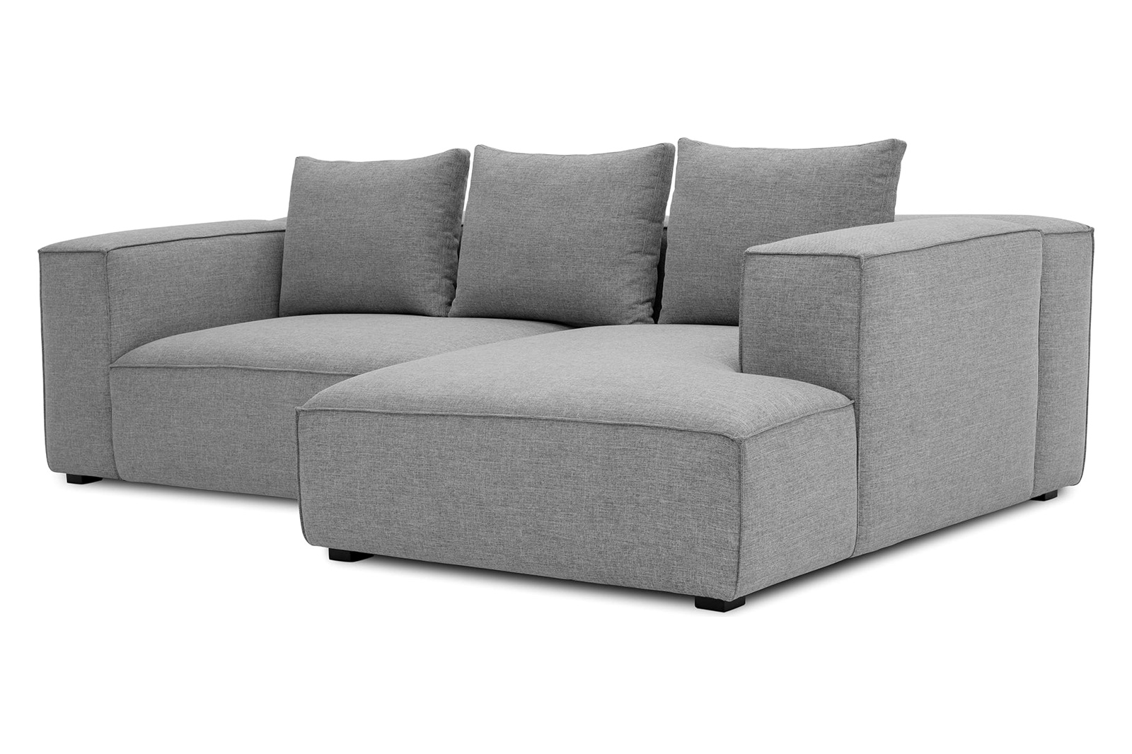 Moe's Basque Sectional - Soft Gray, Right Facing