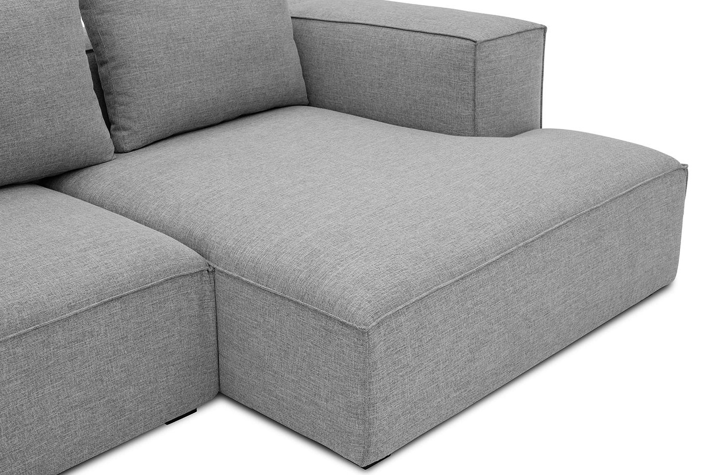 Moe's Basque Sectional - Soft Gray, Right Facing