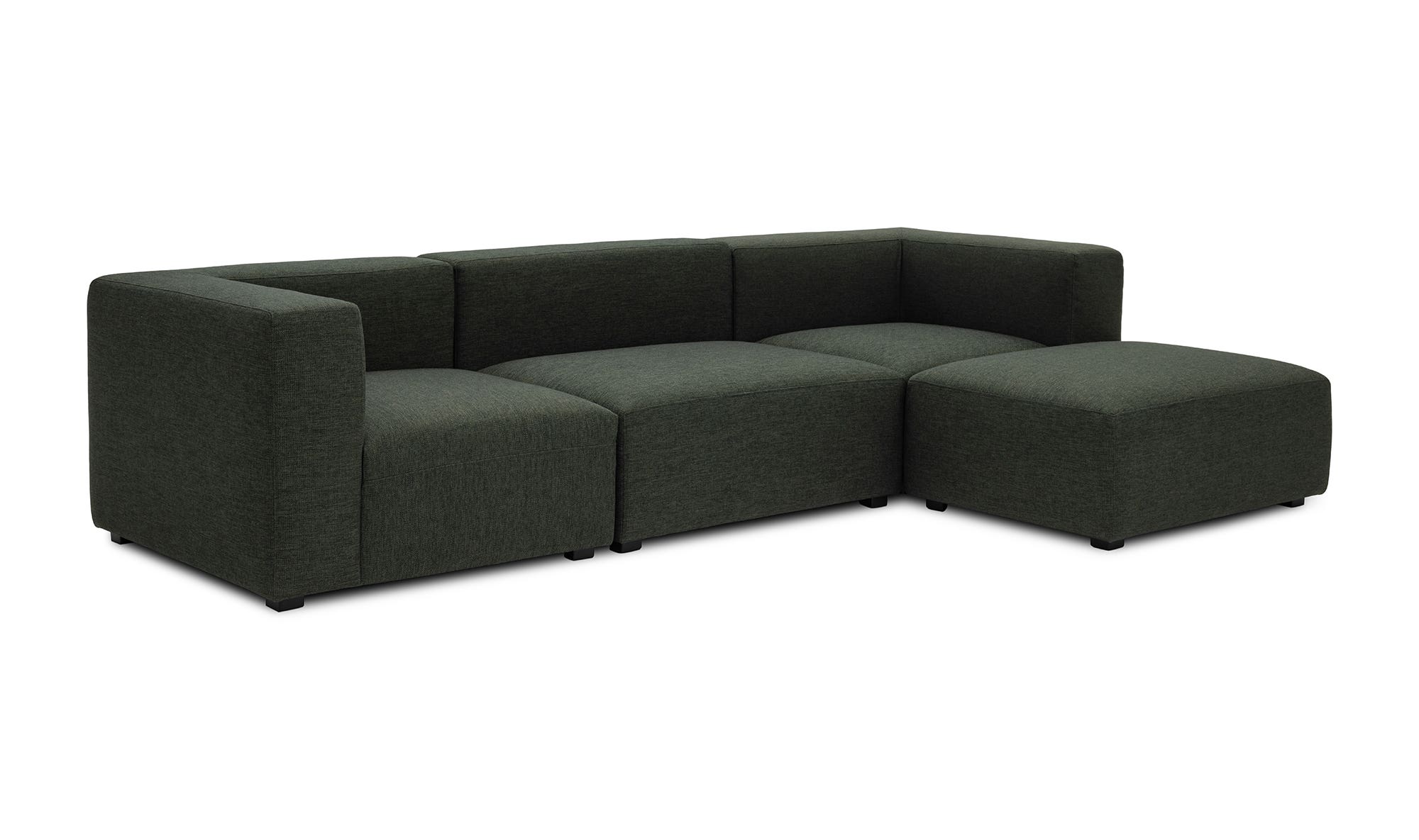 Moe's Romy Lounge Contemporary Modular Sectional - Dark Green