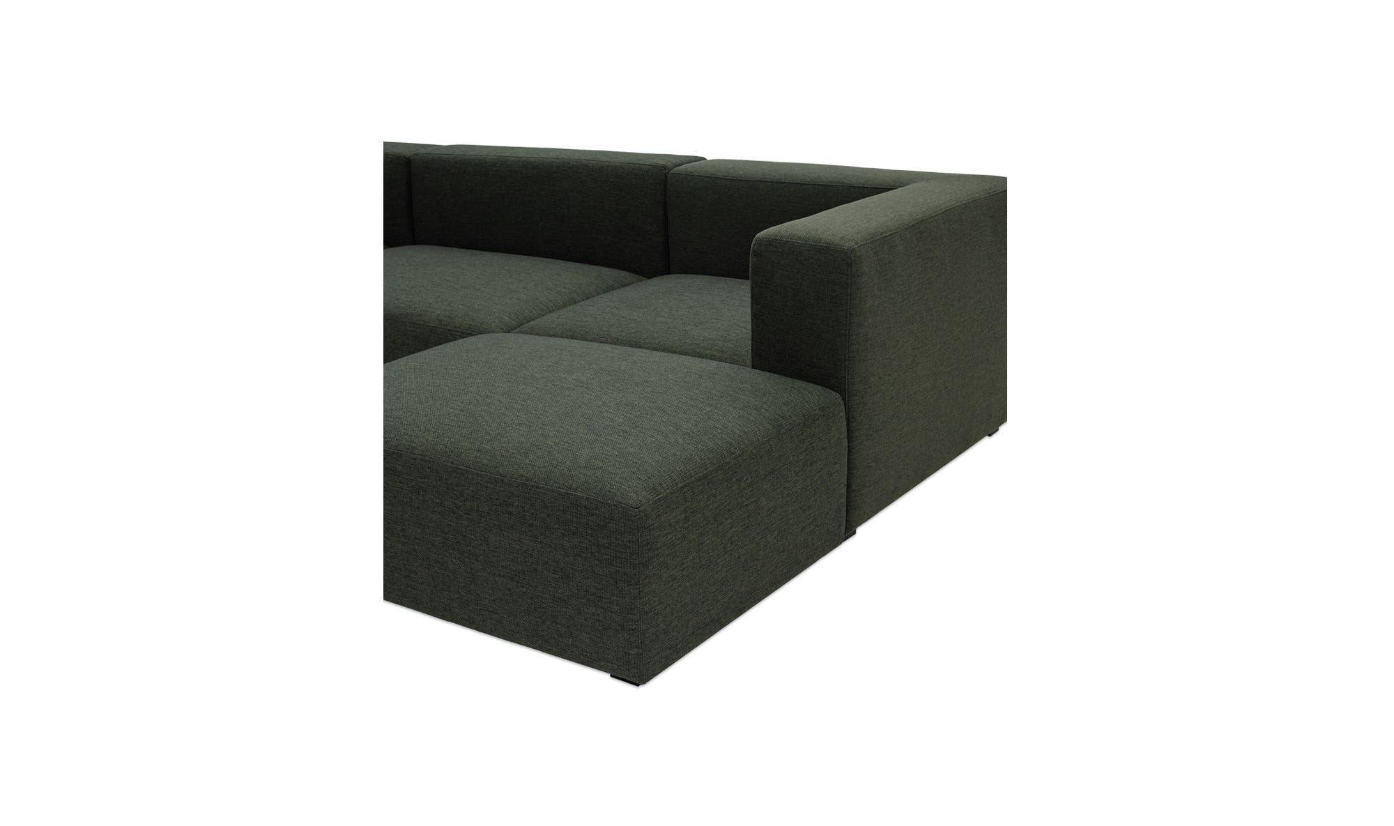 Moe's Romy Lounge Contemporary Modular Sectional - Dark Green