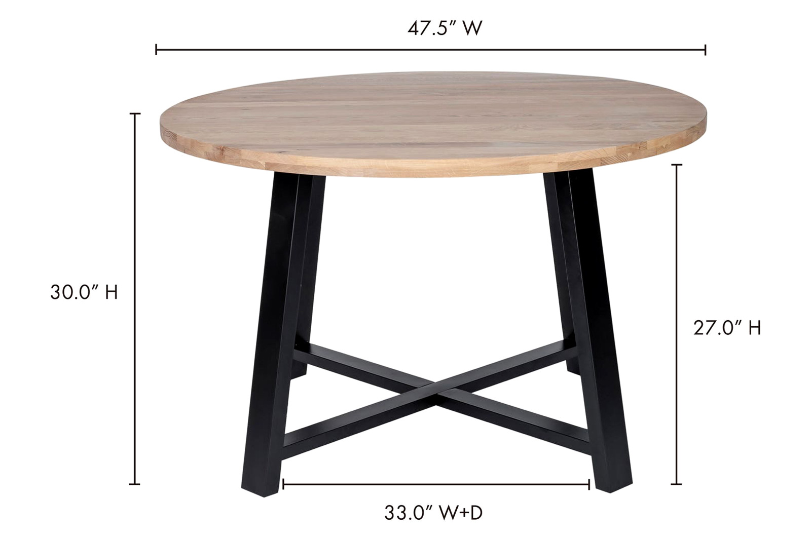 Moe's Mila Round Dining Table - Brown