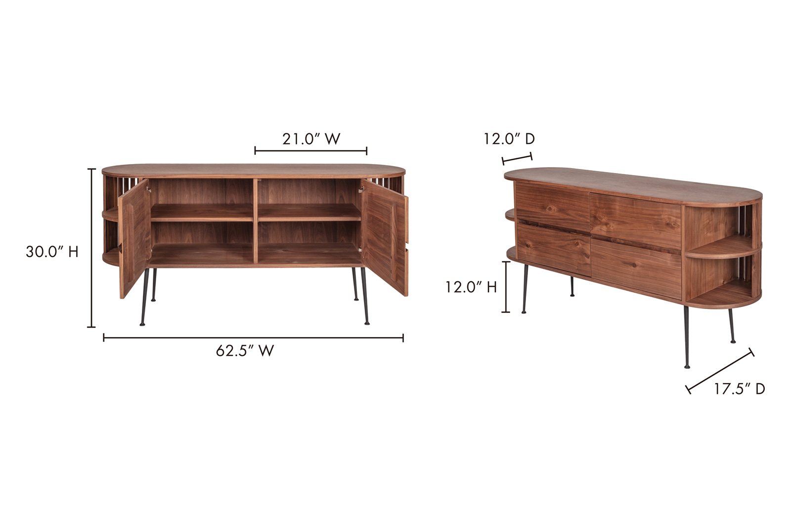 Moe's Henrich Sideboard - Brown