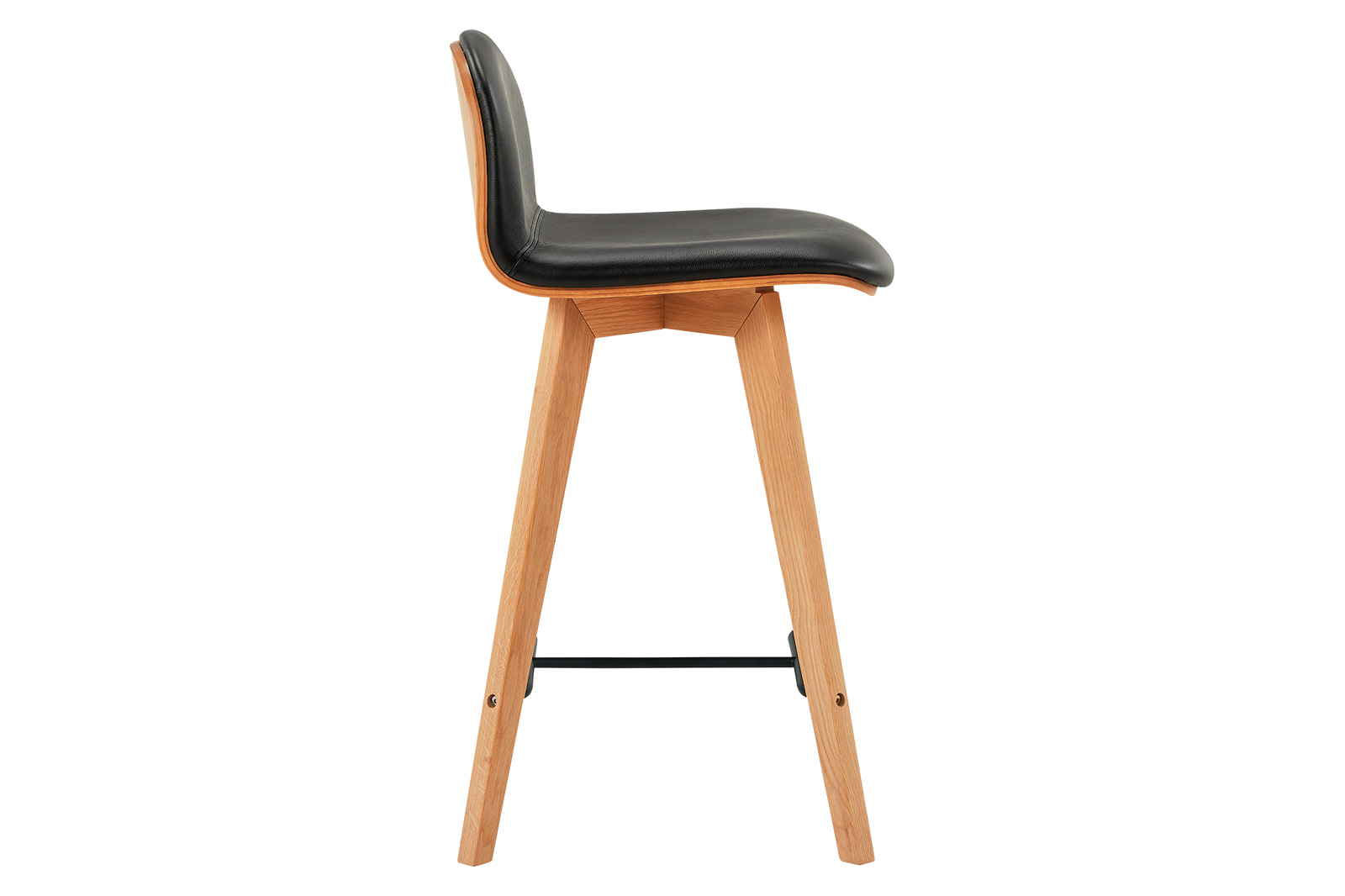 Moe's Napoli Leather Counter Stool - Black