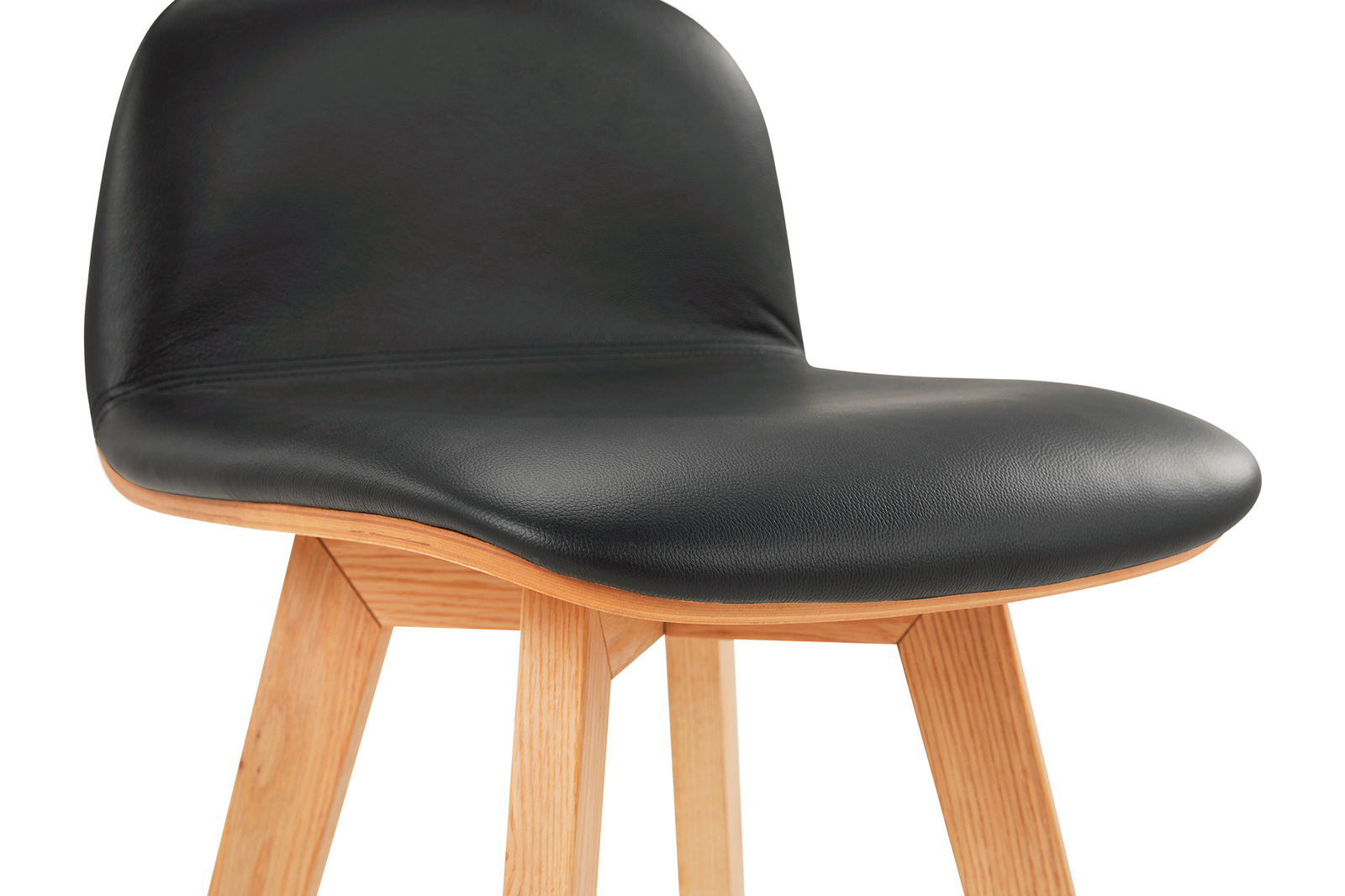 Moe's Napoli Leather Counter Stool - Black