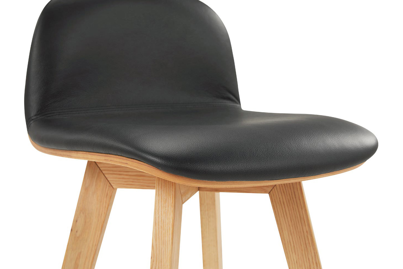 Moe's Napoli Leather Counter Stool - Black