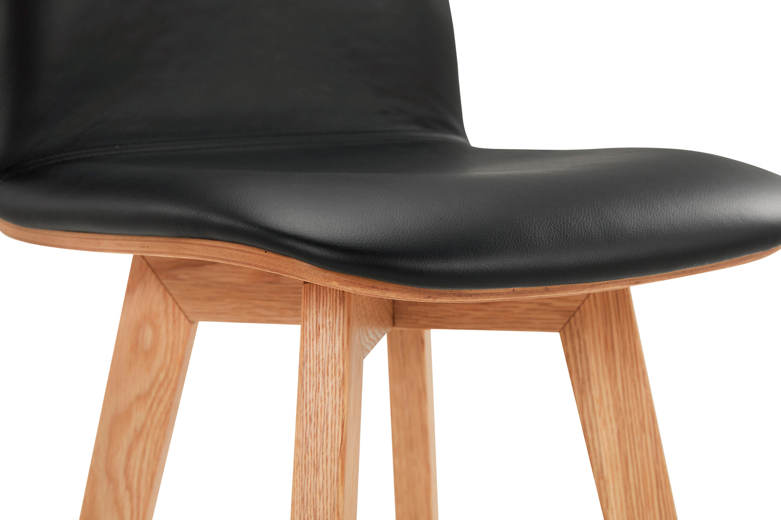 Moe's Napoli Leather Bar Stool - Black