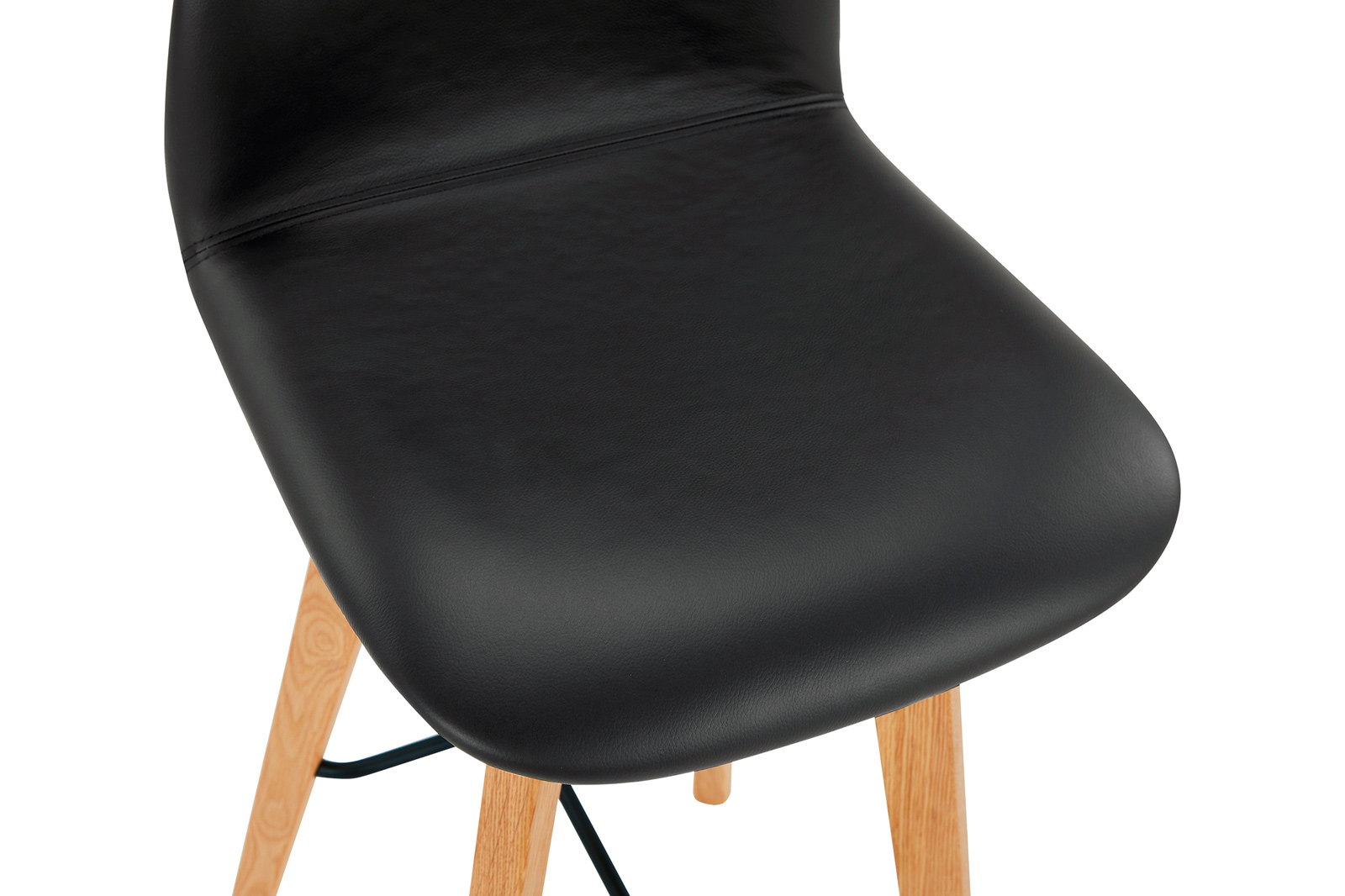 Moe's Napoli Leather Bar Stool - Black