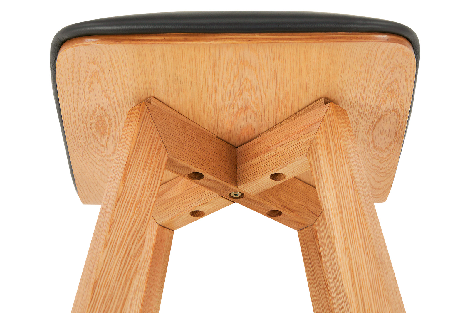 Moe's Napoli Leather Bar Stool - Black