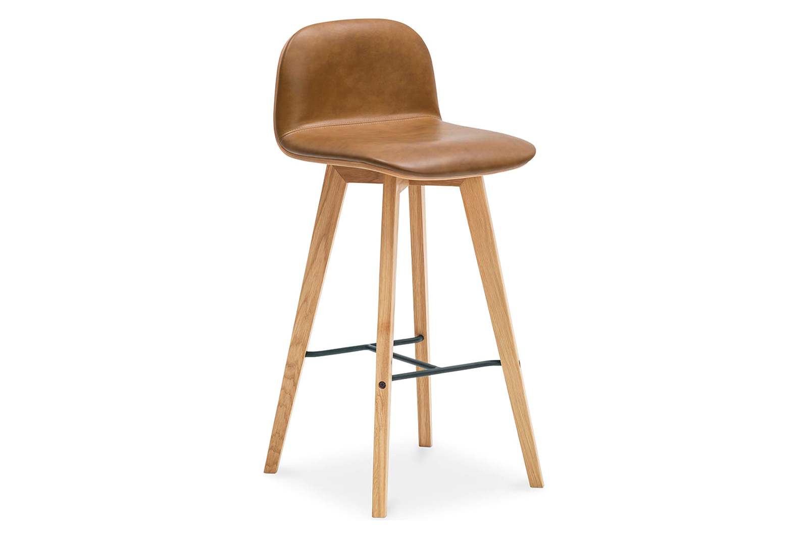 Moe's Napoli Leather Bar Stool - Tan