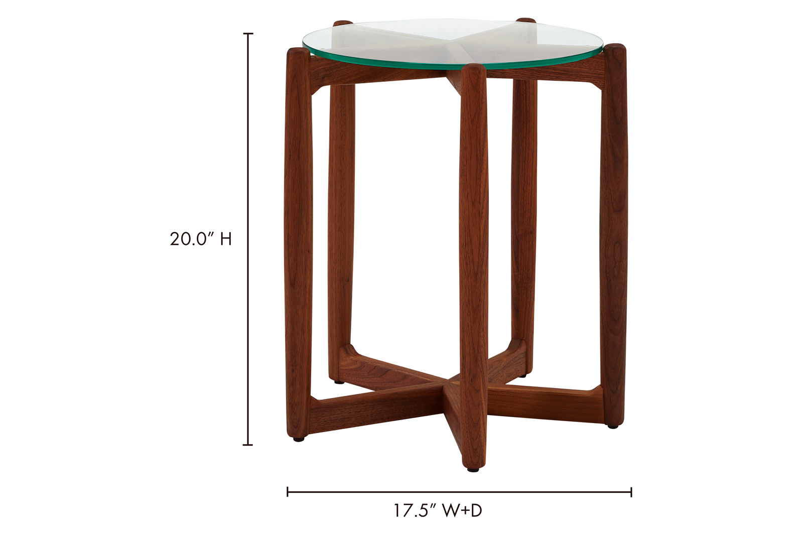 Moe's Hetta Side Table - Walnut