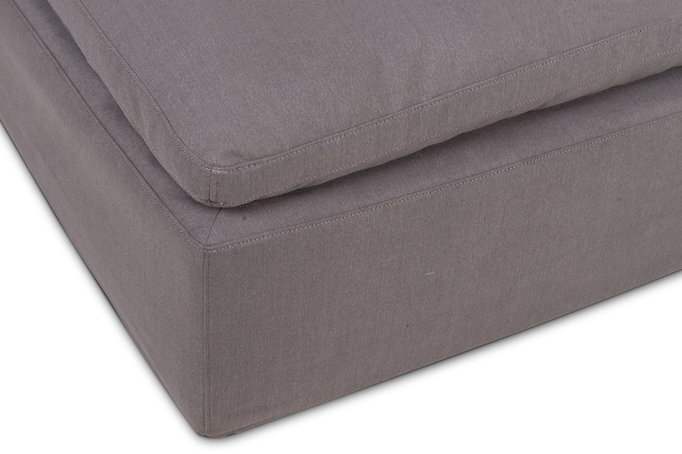 Moe's Clay Ottoman - Light Gray