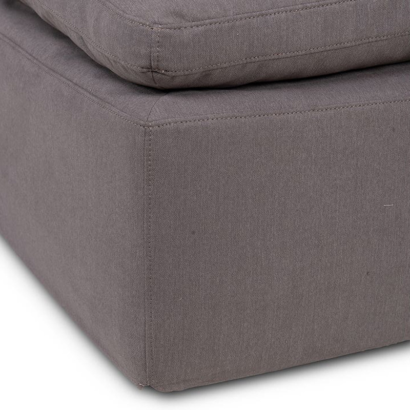 Moe's Clay Ottoman - Light Gray