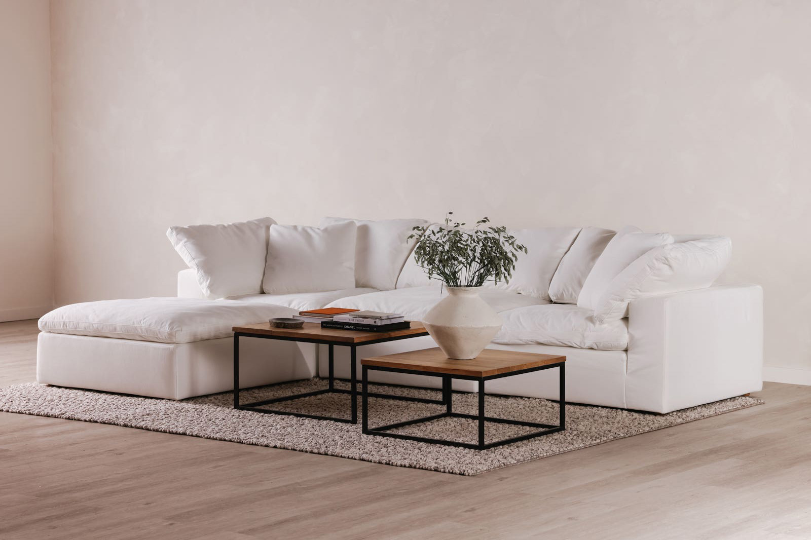 Moe's™ Terra Condo Ottoman - Cream White