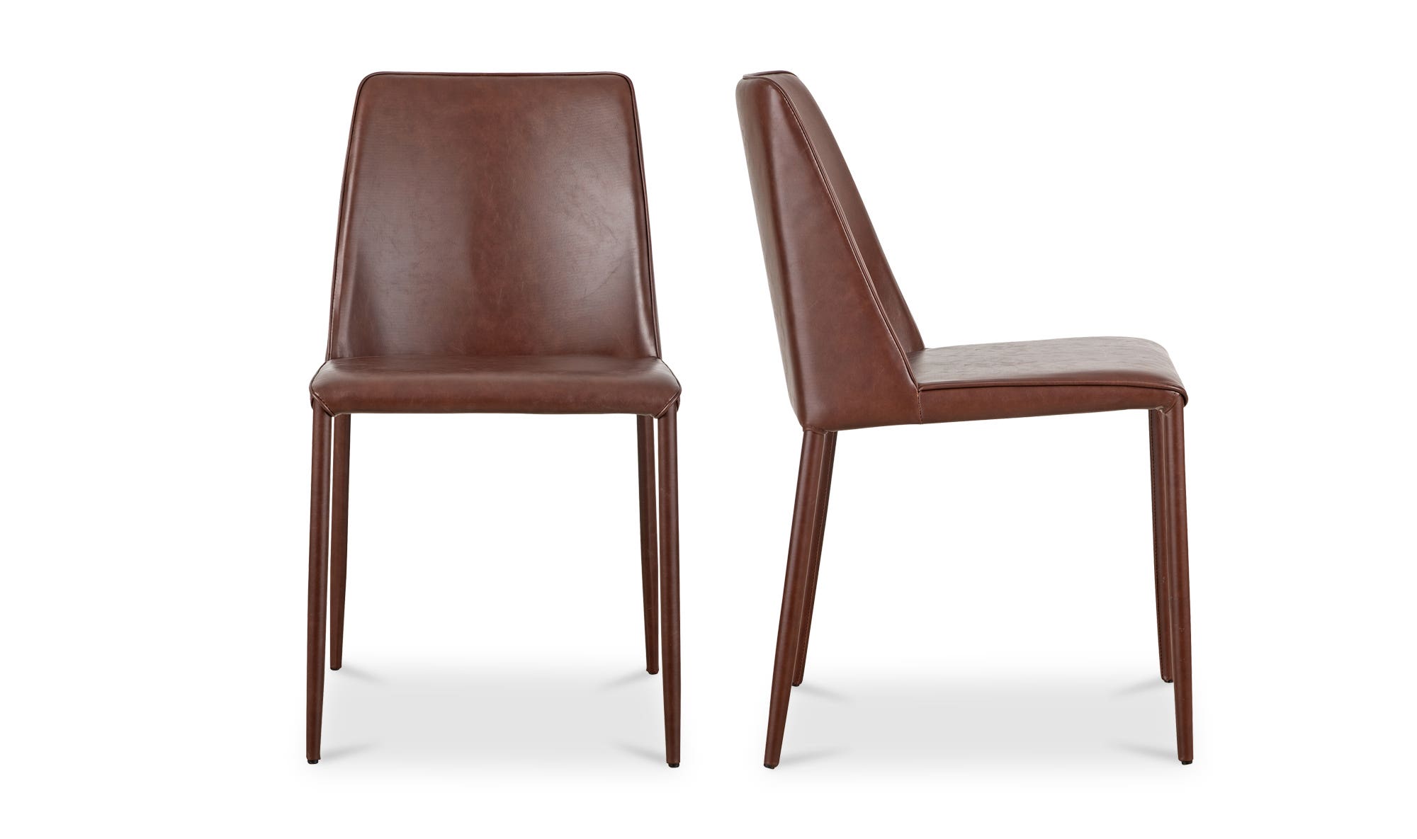 Moe's Nora Modern Dining Chair Set of 2 - Smoked Cherry