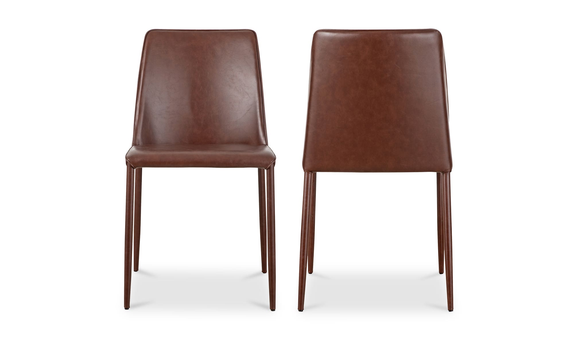 Moe's Nora Modern Dining Chair Set of 2 - Smoked Cherry