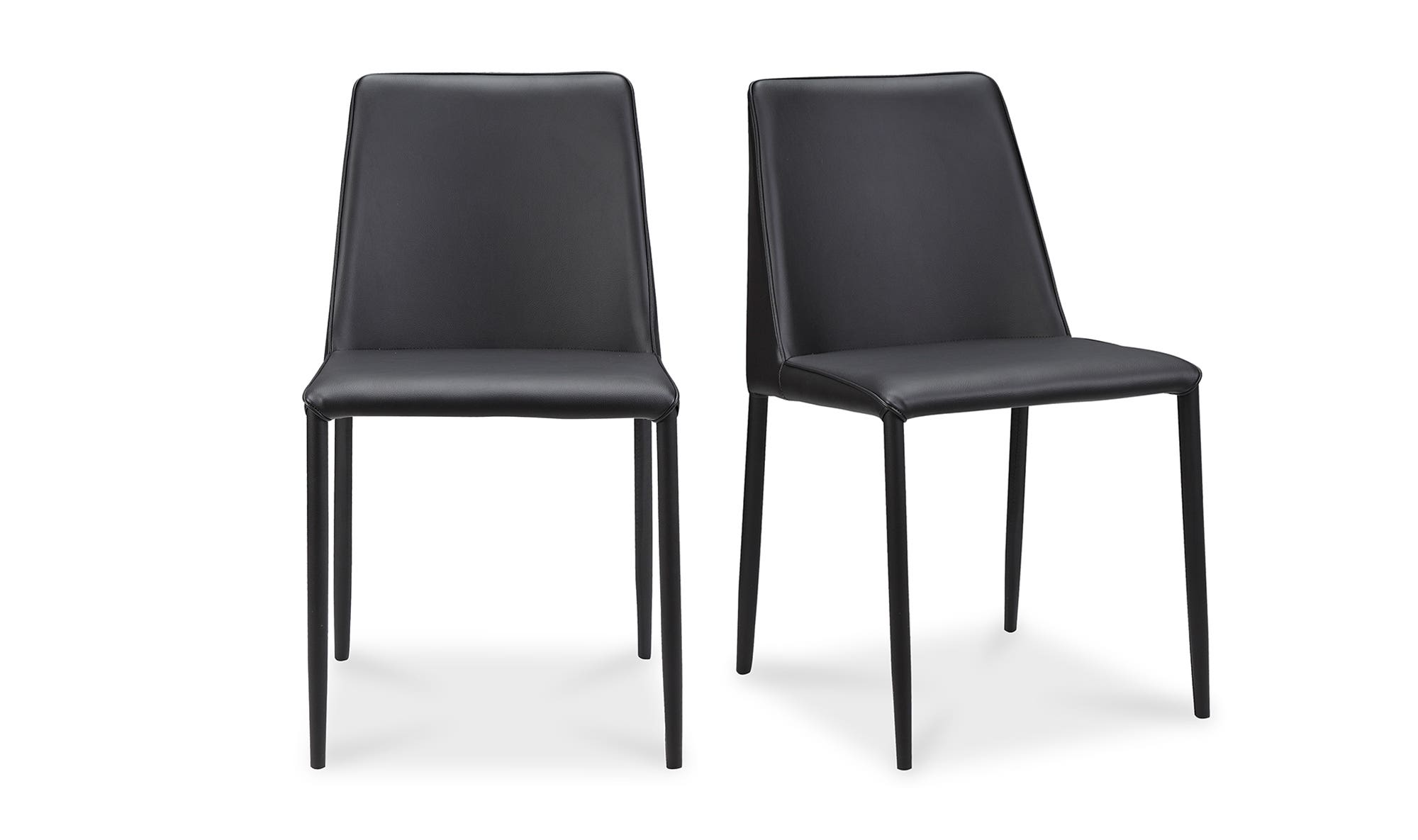 Moe's Nora Modern Dining Chair Set of 2 - Black