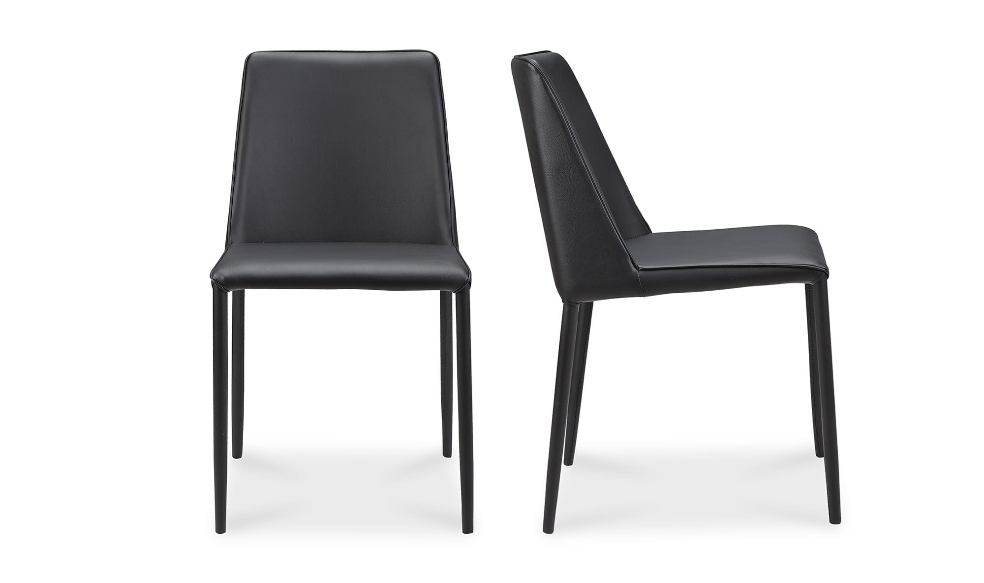 Moe's Nora Modern Dining Chair Set of 2 - Black