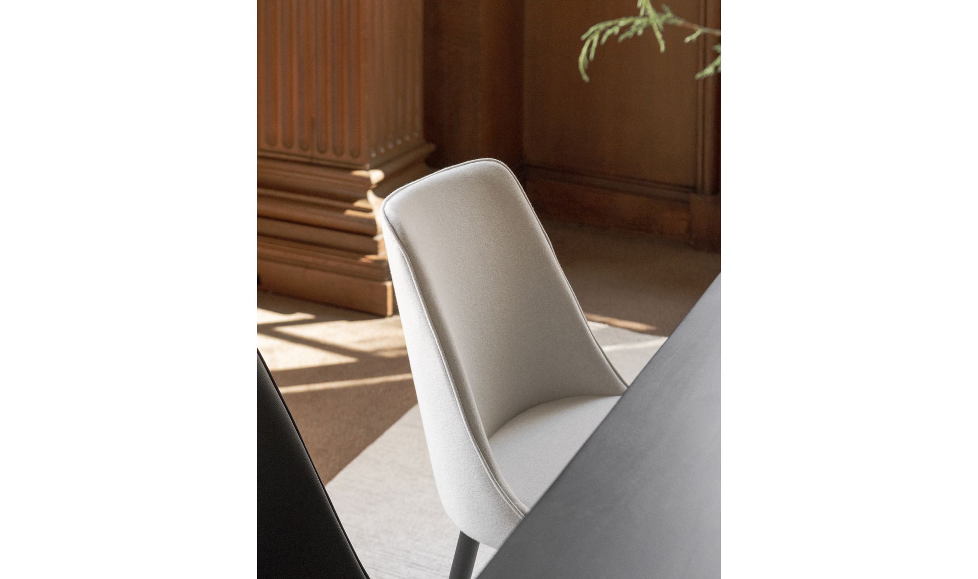 Moe's Lula Contemporary Dining Chair Set of 2 - Cream White