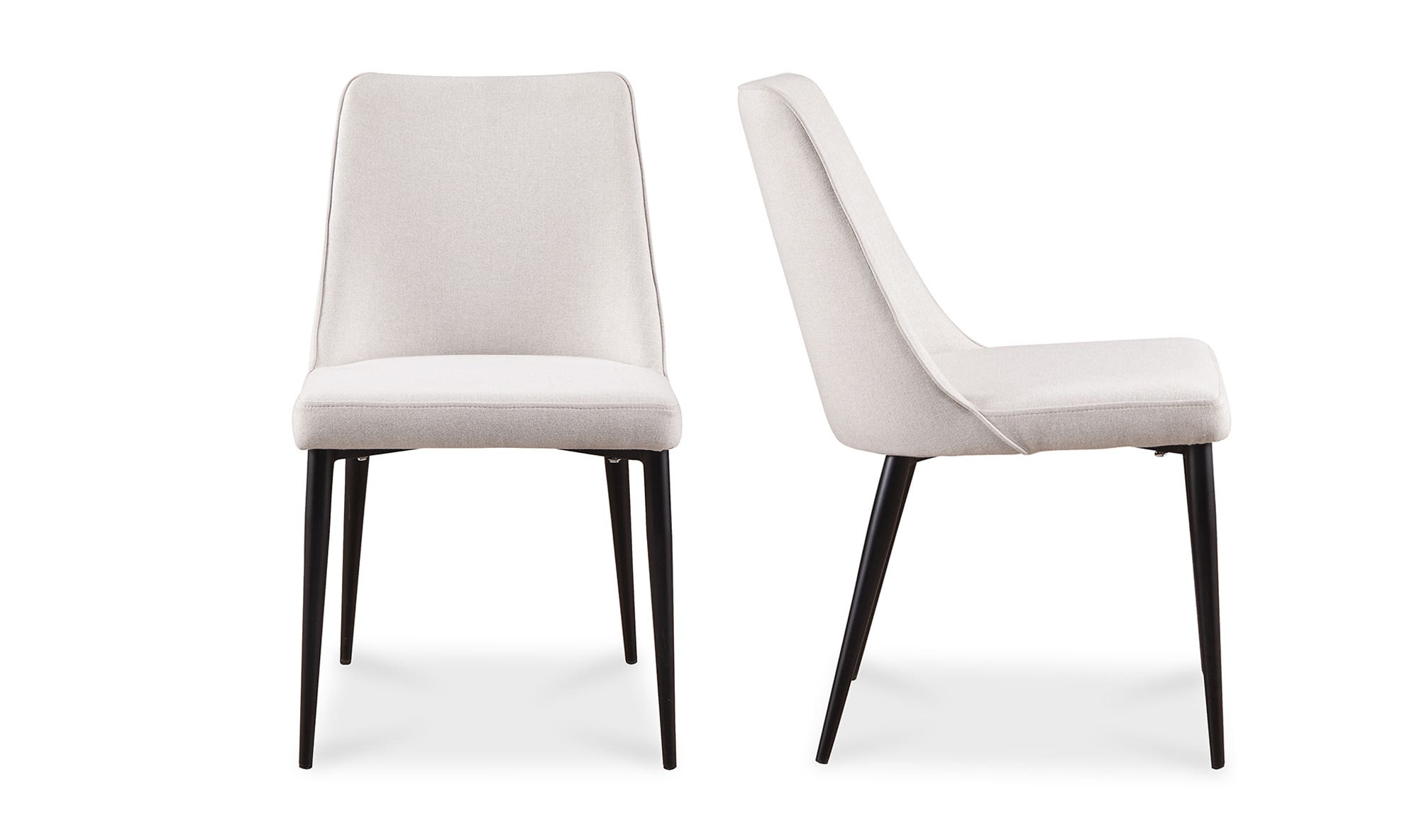 Moe's Lula Contemporary Dining Chair Set of 2 - Cream White