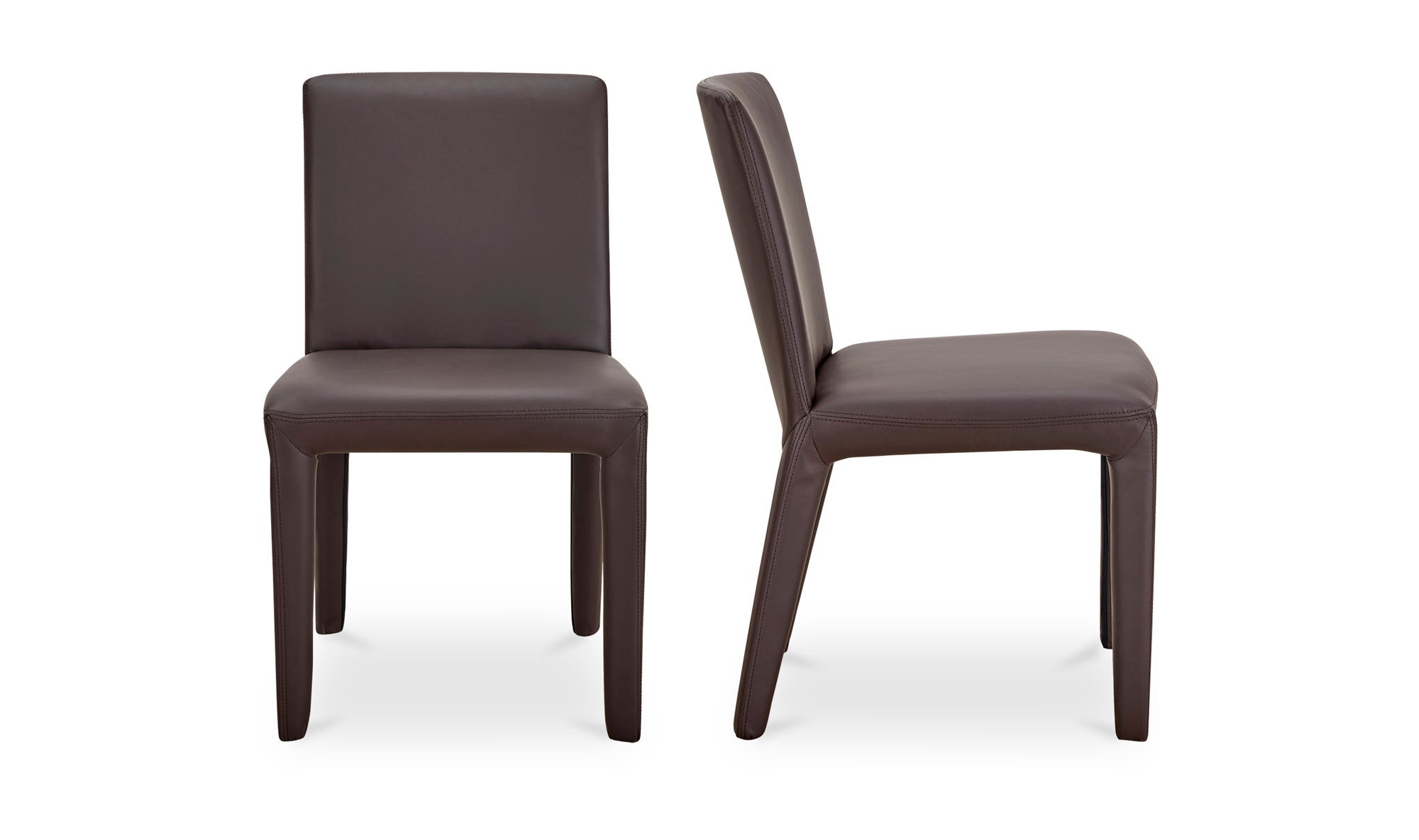 Moe's Monte Contemporary Dining Chair Set of 2 - Dark Brown