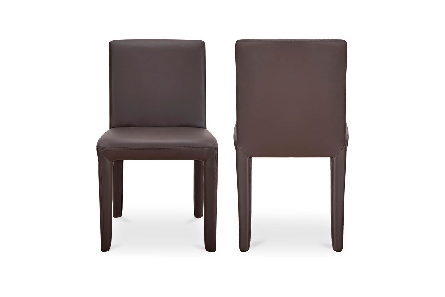 Moe's Monte Contemporary Dining Chair Set of 2 - Dark Brown