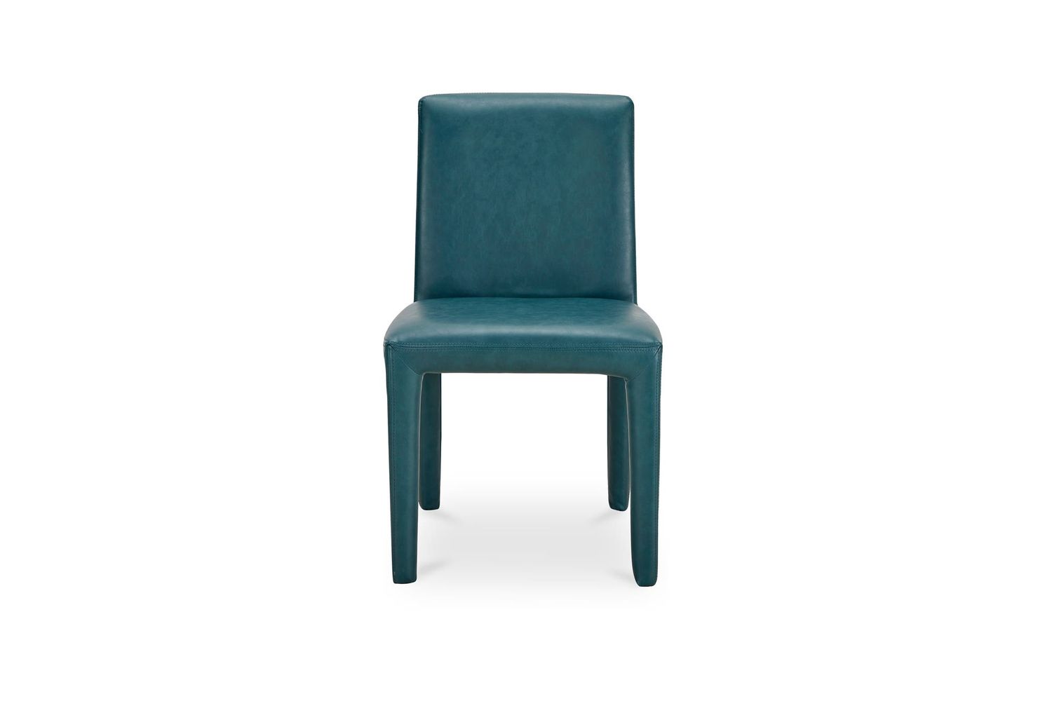 Moe's Monte Contemporary Dining Chair Set of 2 - Teal, Vegan Leather