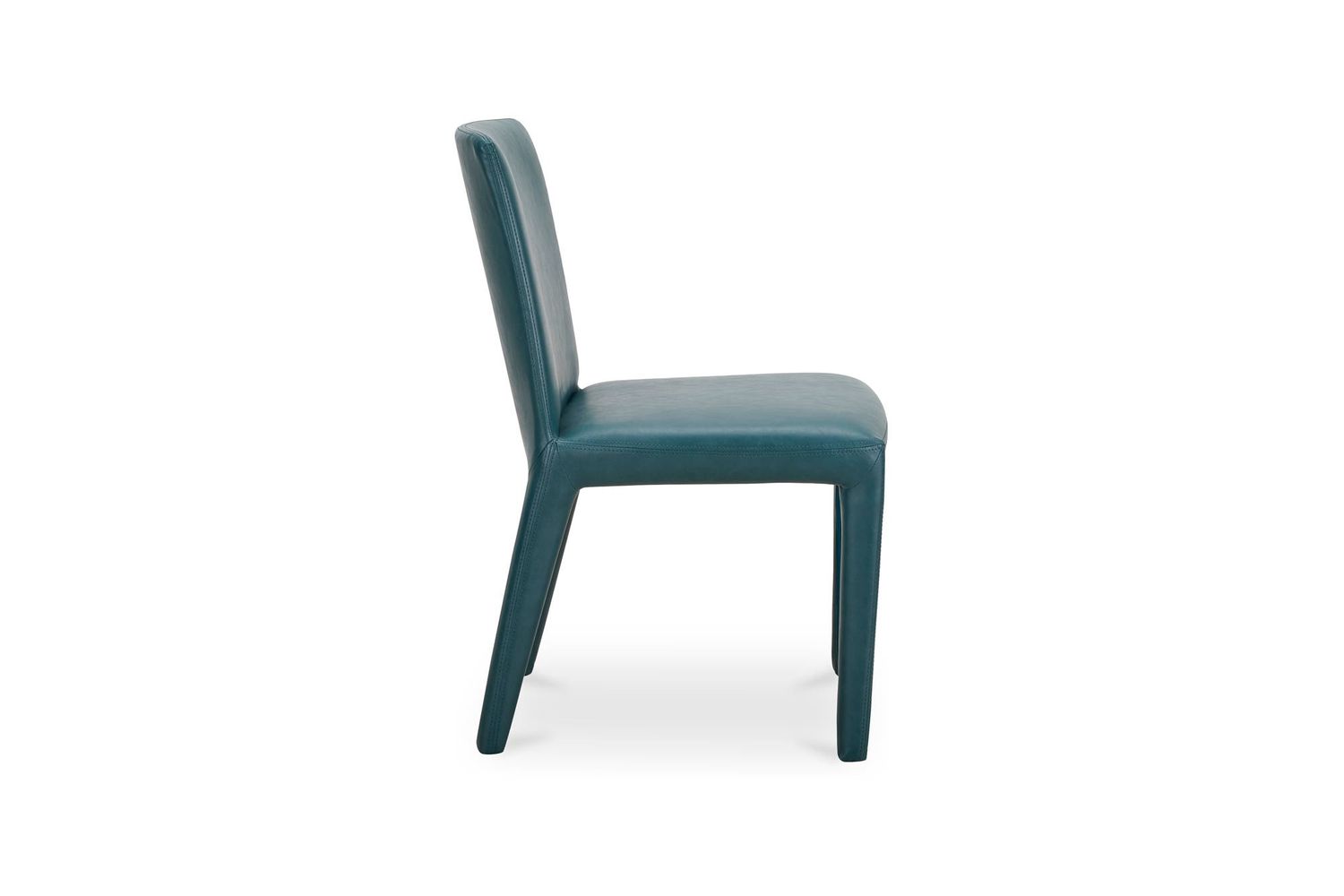 Moe's Monte Contemporary Dining Chair Set of 2 - Teal, Vegan Leather