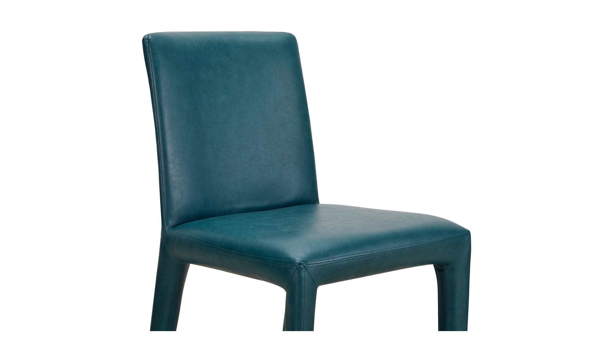 Moe's Monte Contemporary Dining Chair Set of 2 - Teal, Vegan Leather