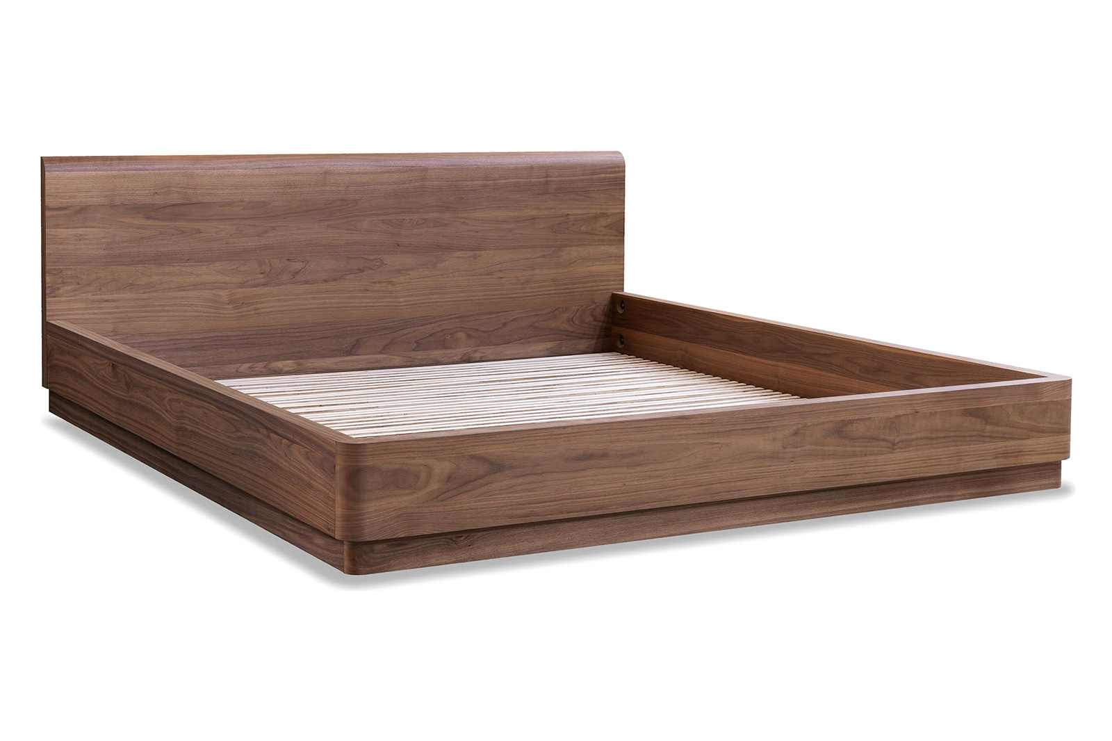 Moe's Round Off Bed - Walnut, Queen