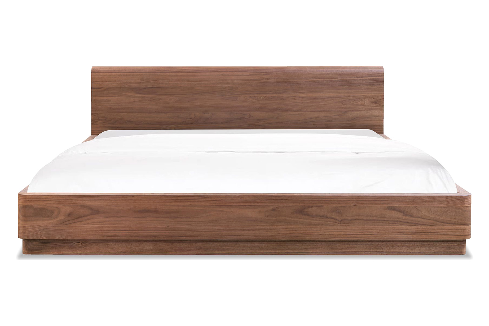 Moe's Round Off Bed - Walnut, Queen