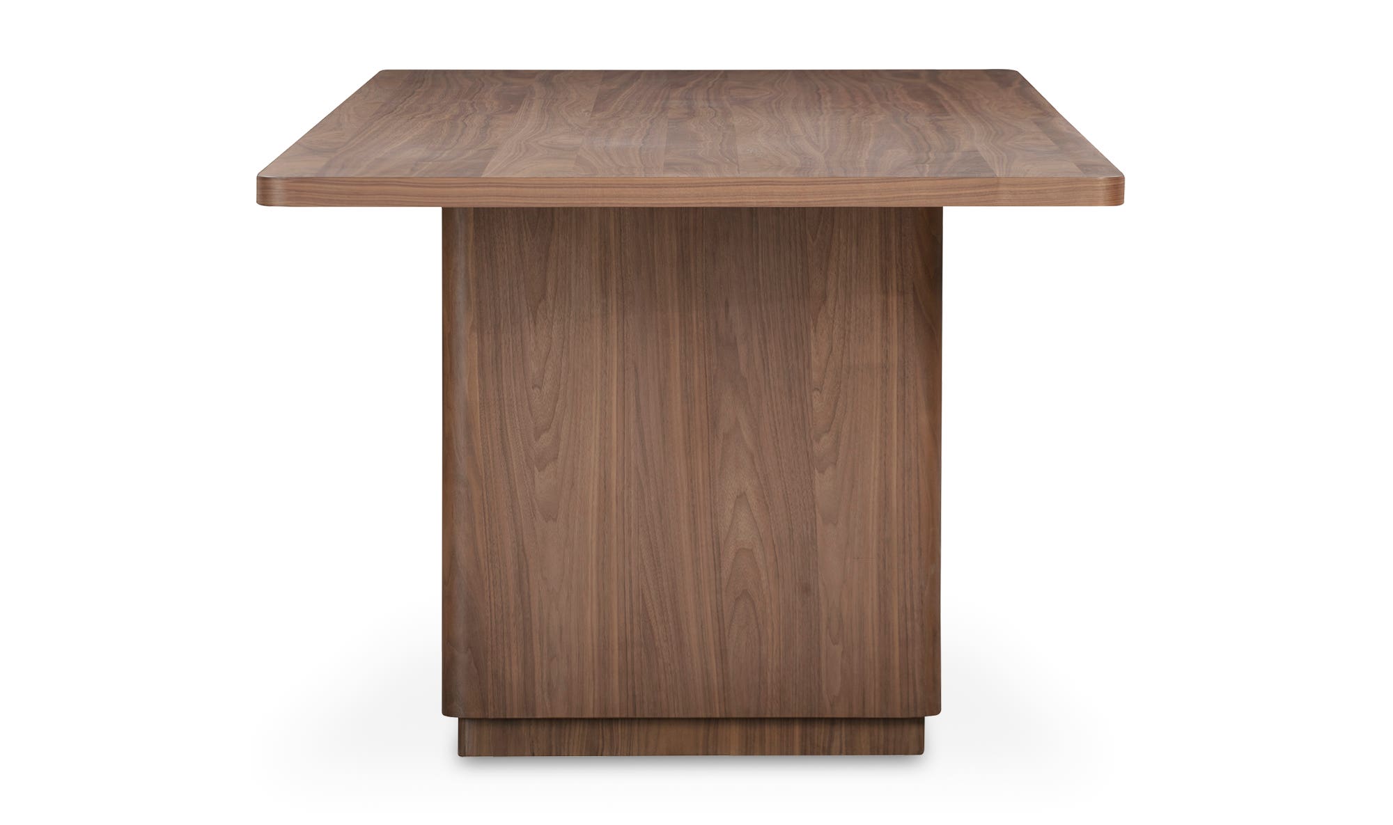 Moe's Round Off Scandinavian Rectangular Dining Table - Walnut, Small