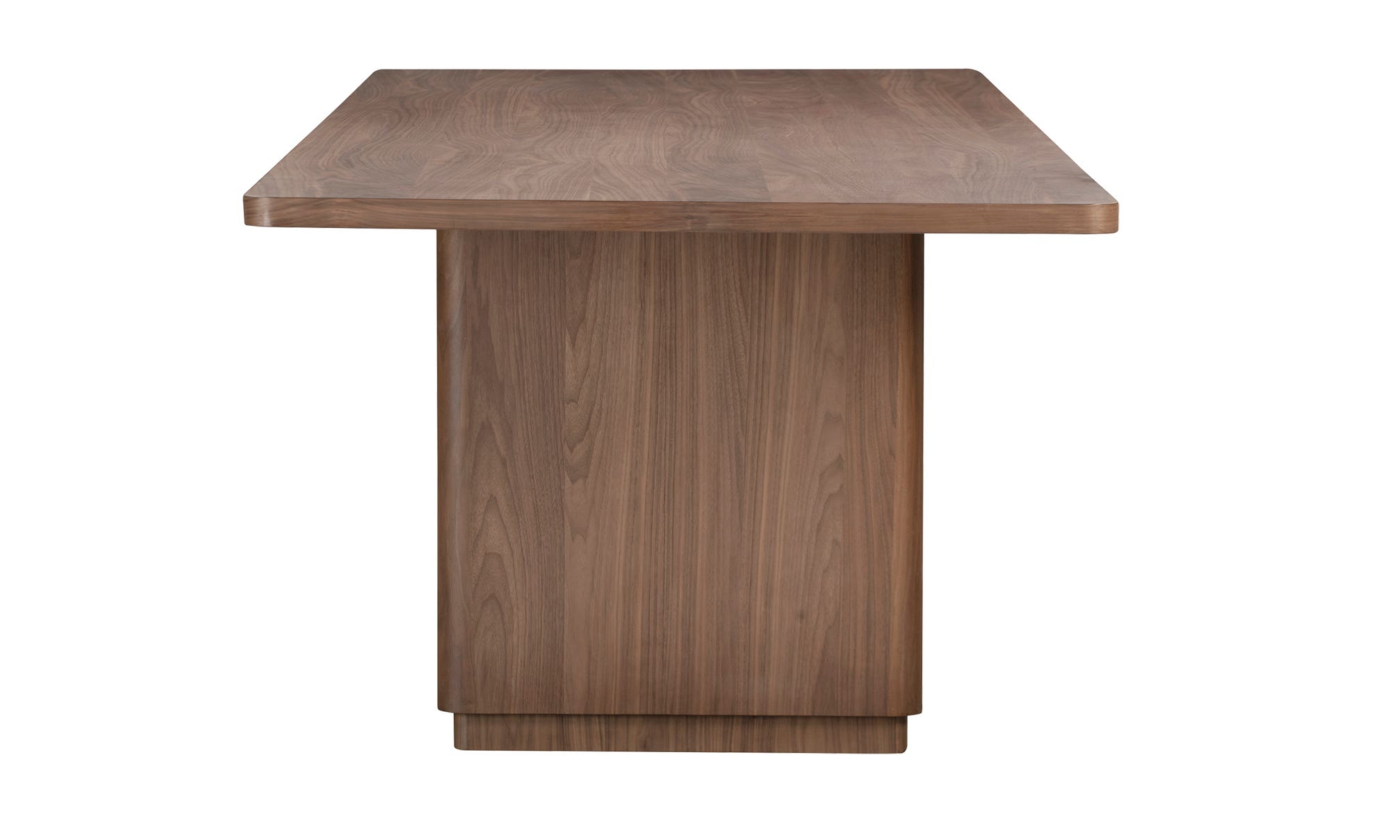 Moe's Round Off Scandinavian Rectangular Dining Table - Walnut, Large