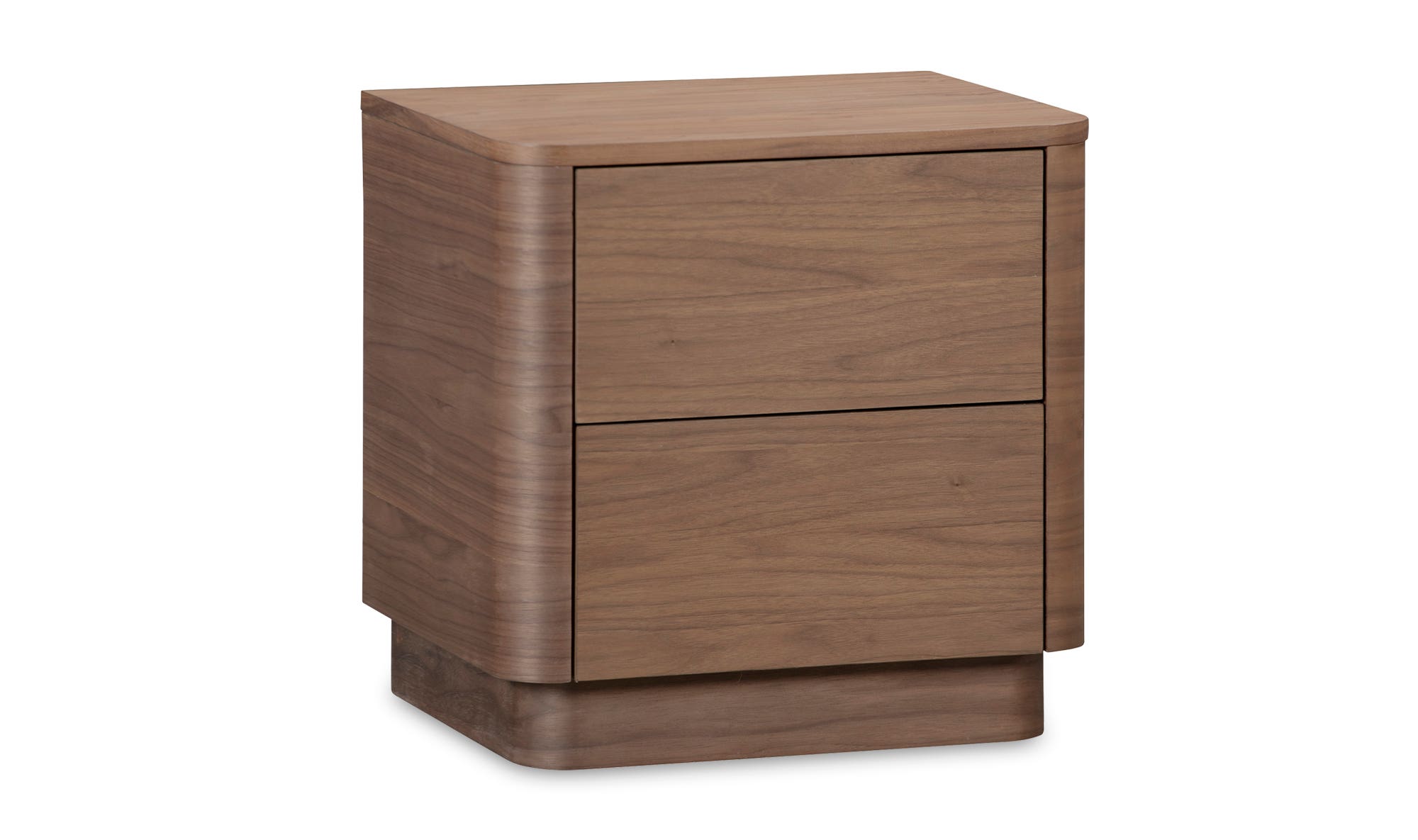 Moe's Round Off Scandinavian Nightstand - Walnut