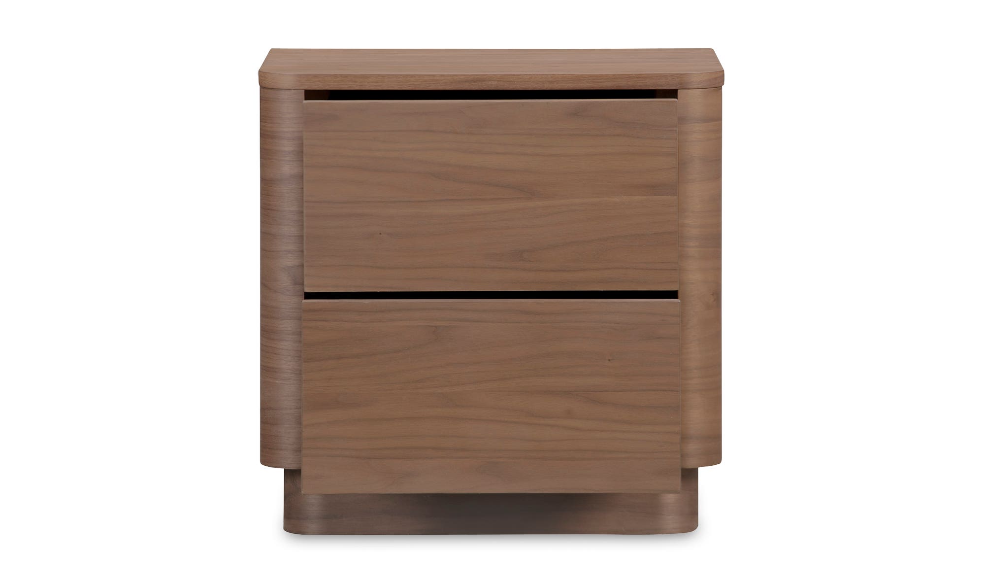 Moe's Round Off Scandinavian Nightstand - Walnut