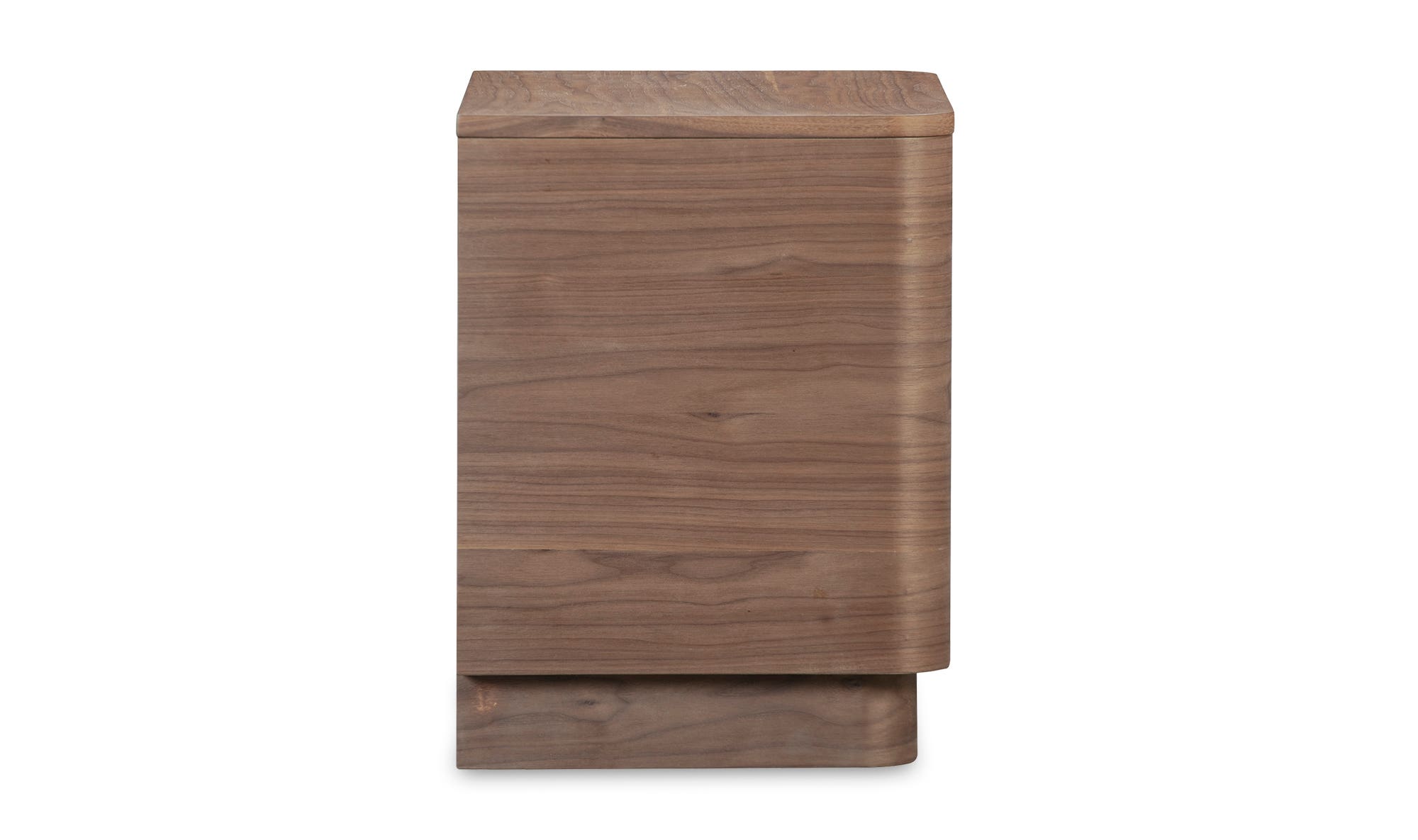 Moe's Round Off Scandinavian Nightstand - Walnut