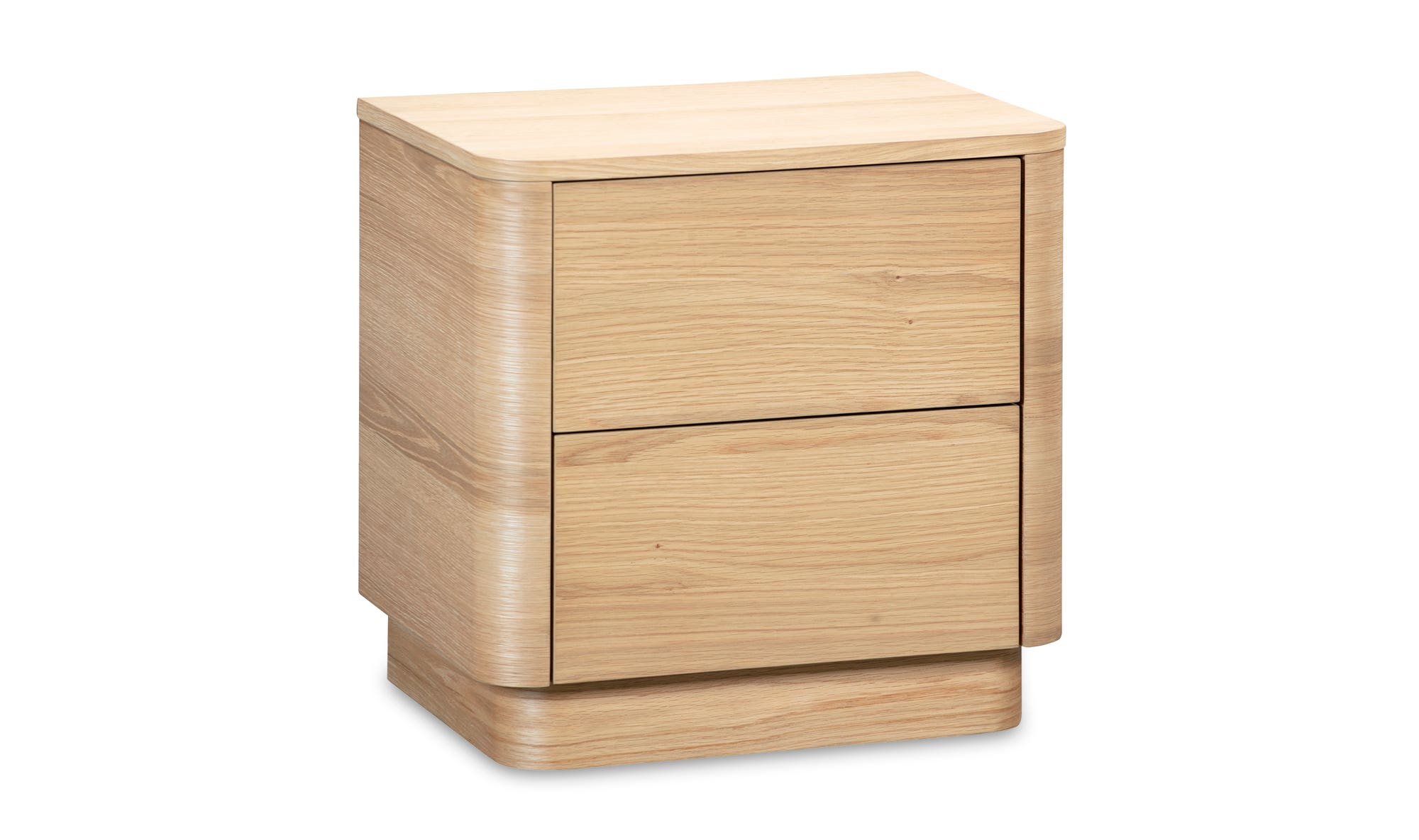 Moe's Round Off Scandinavian Nightstand - Oak