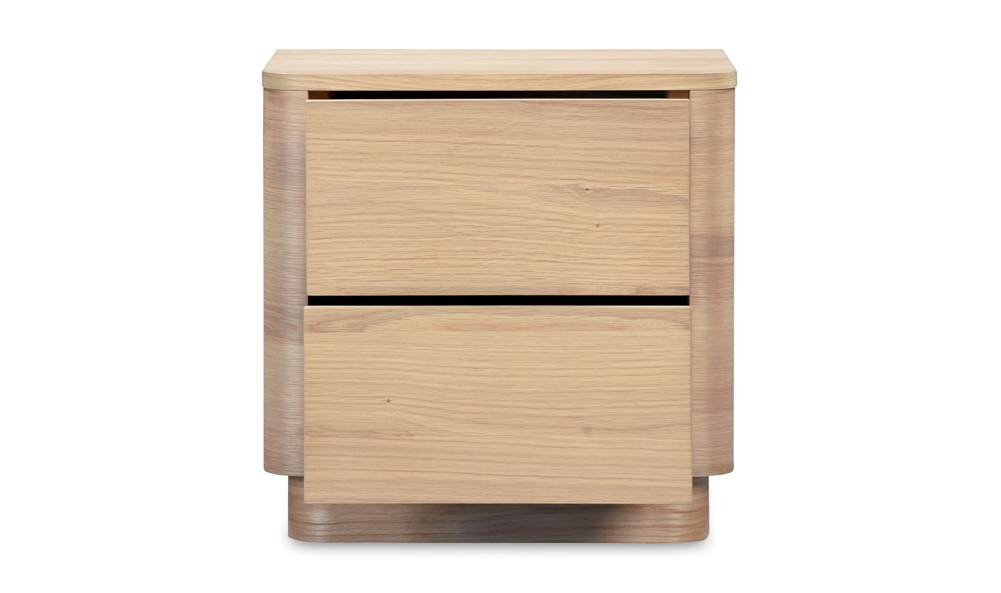 Moe's Round Off Scandinavian Nightstand - Oak