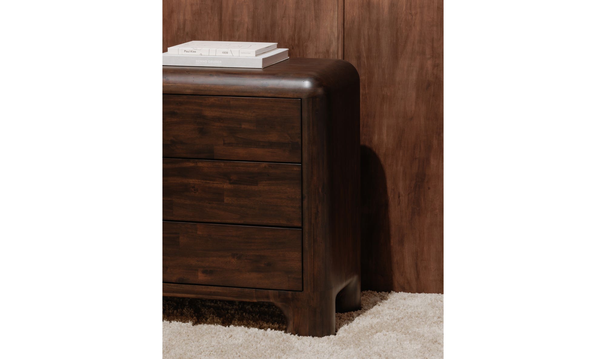 Moe's - Rowan Mid-Century Modern 6 Drawers Dresser in Dark Brown