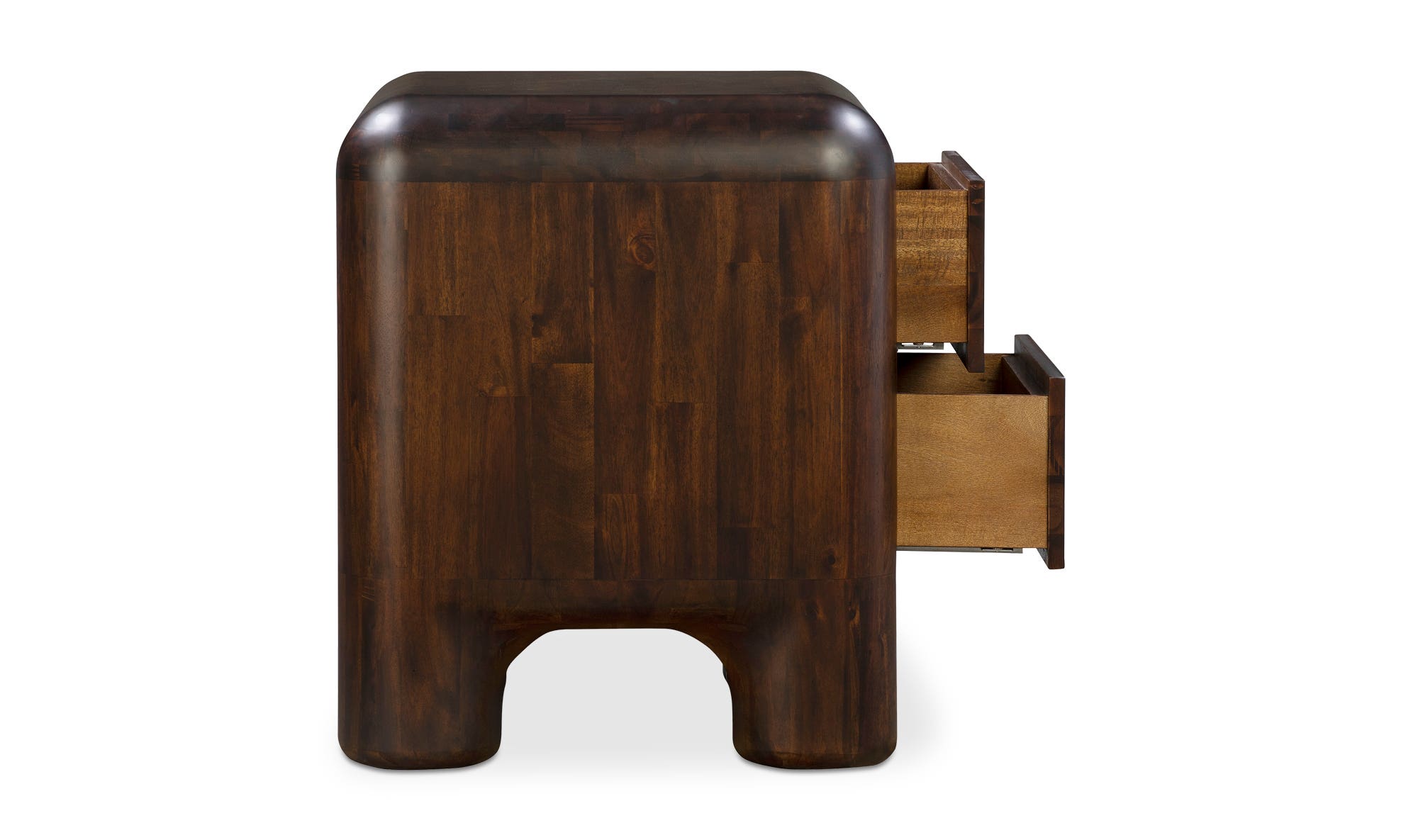 Moe's - Rowan Mid-Century Modern Nightstand in Dark Brown