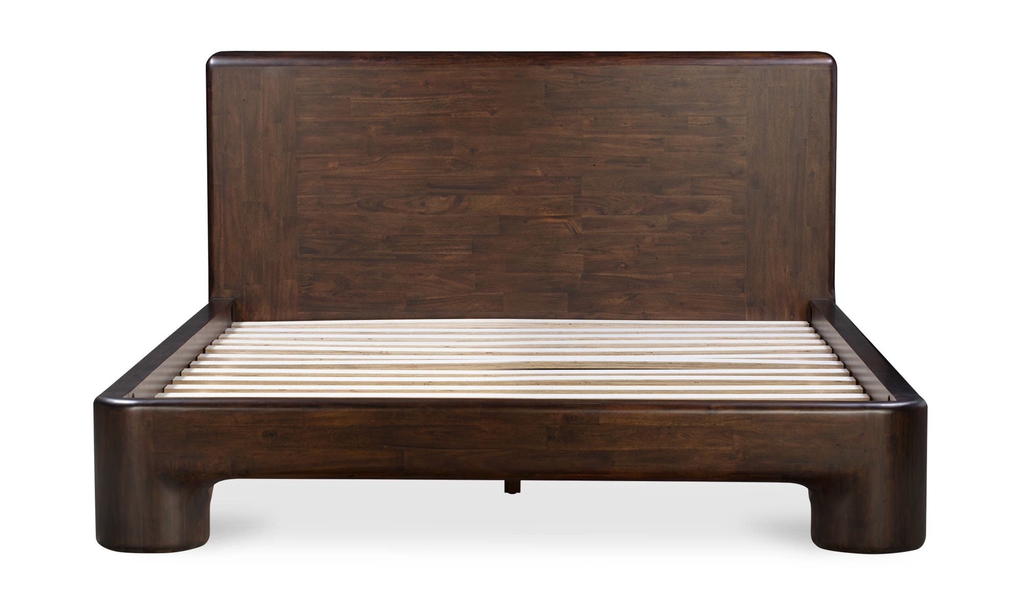 Moe's Rowan Mid-Century Modern Queen Size Bed - Dark Brown