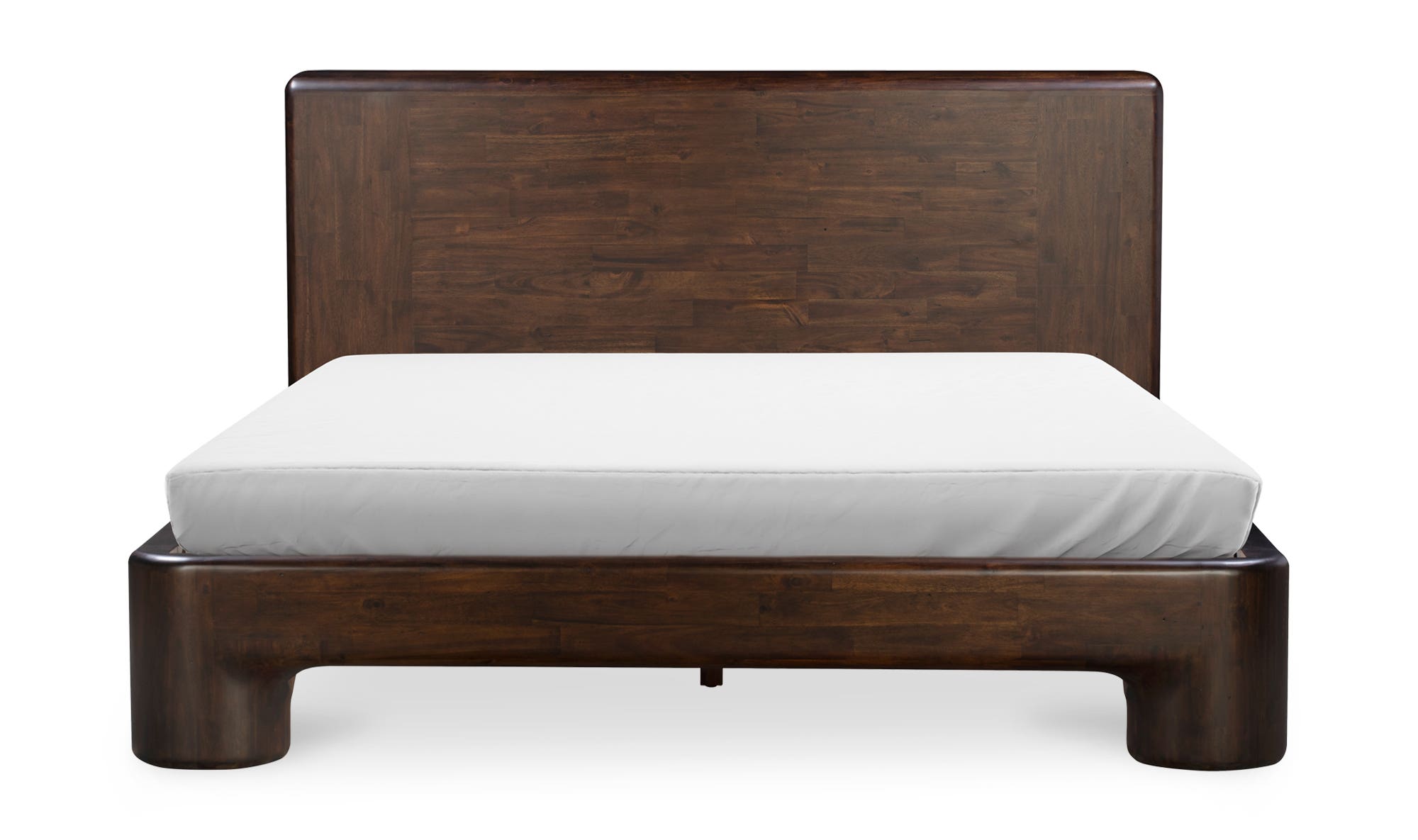 Moe's Rowan Mid-Century Modern Queen Size Bed - Dark Brown