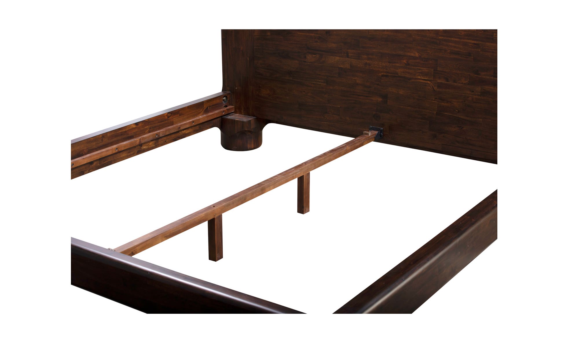 Moe's Rowan Mid-Century Modern Queen Size Bed - Dark Brown