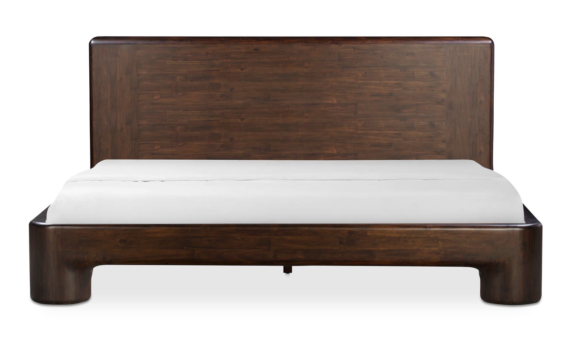 Moe's Rowan Mid-Century Modern King Size Bed - Dark Brown