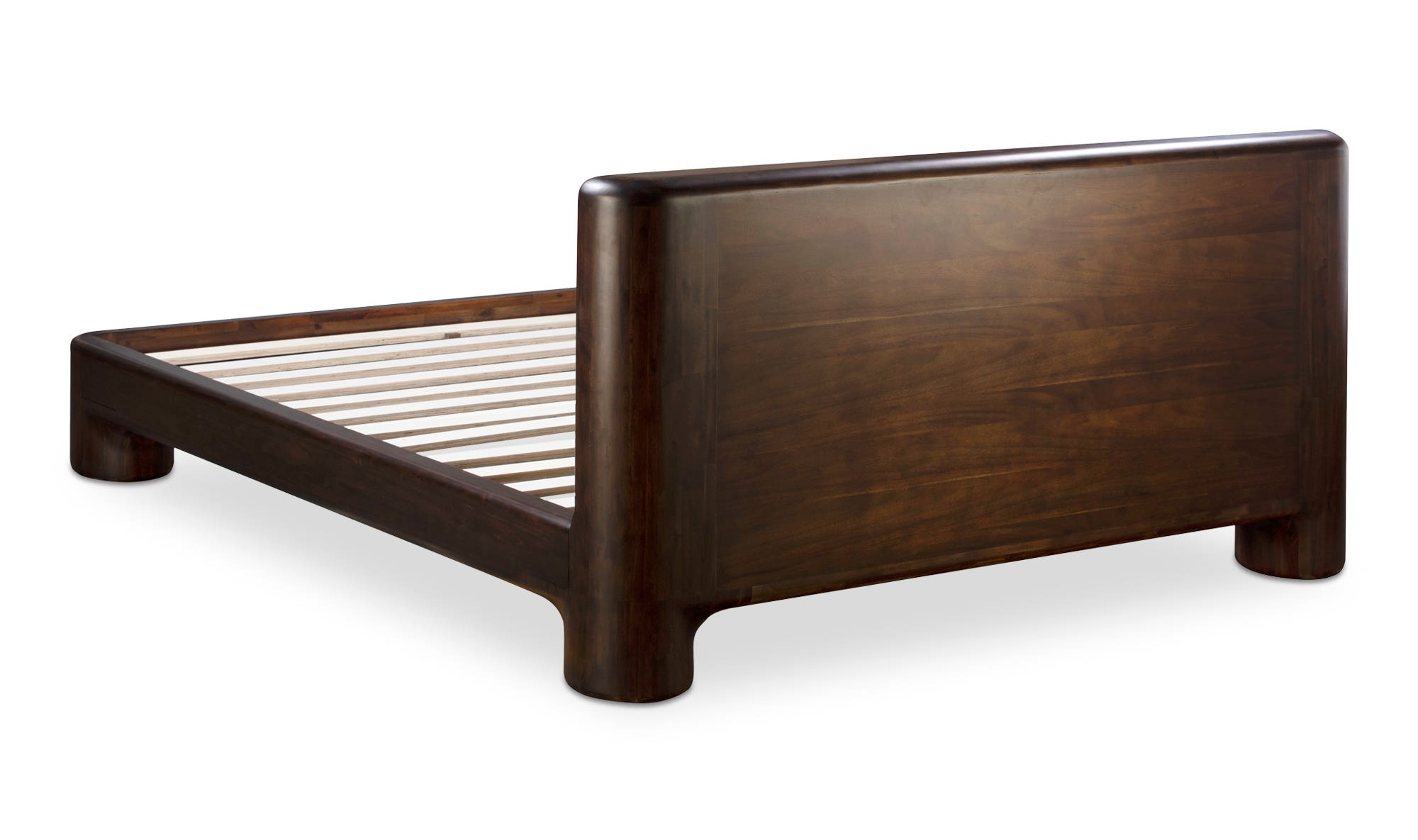 Moe's Rowan Mid-Century Modern King Size Bed - Dark Brown