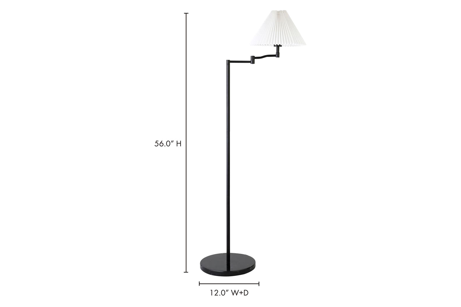 Moe's - Fora Floor Lamp in Black