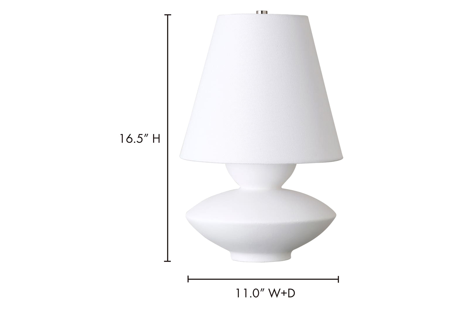 Moe's Dell Table Lamp - White