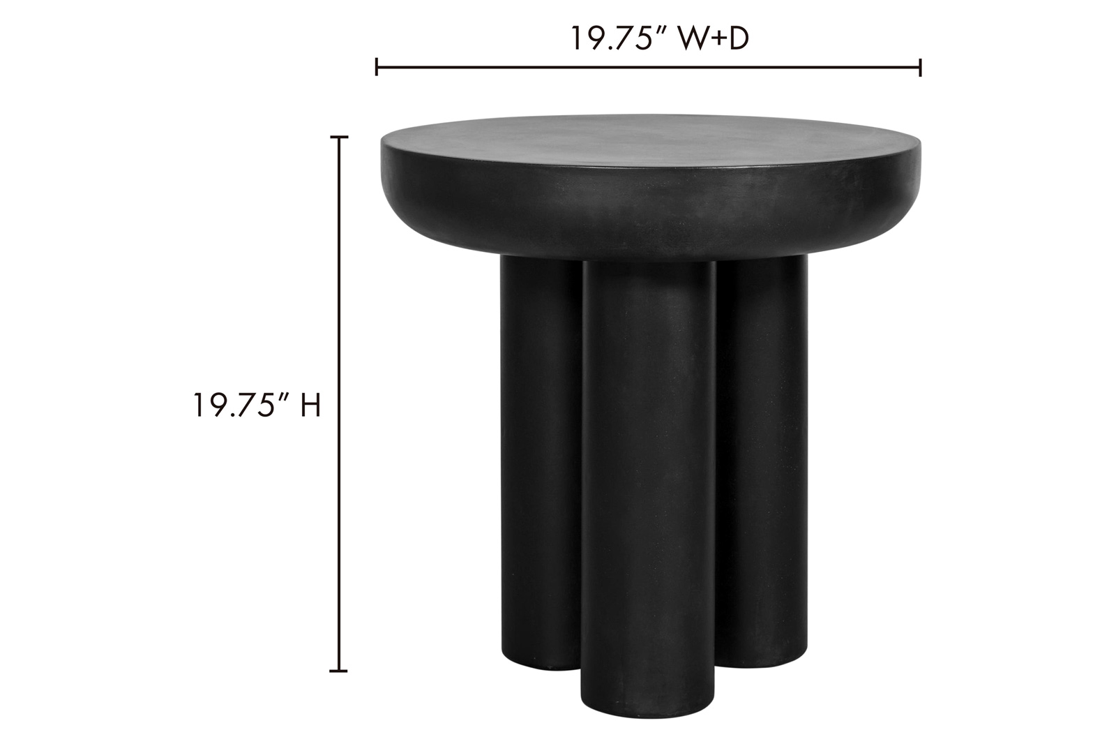 Moe's - Rocca Side Table in Black