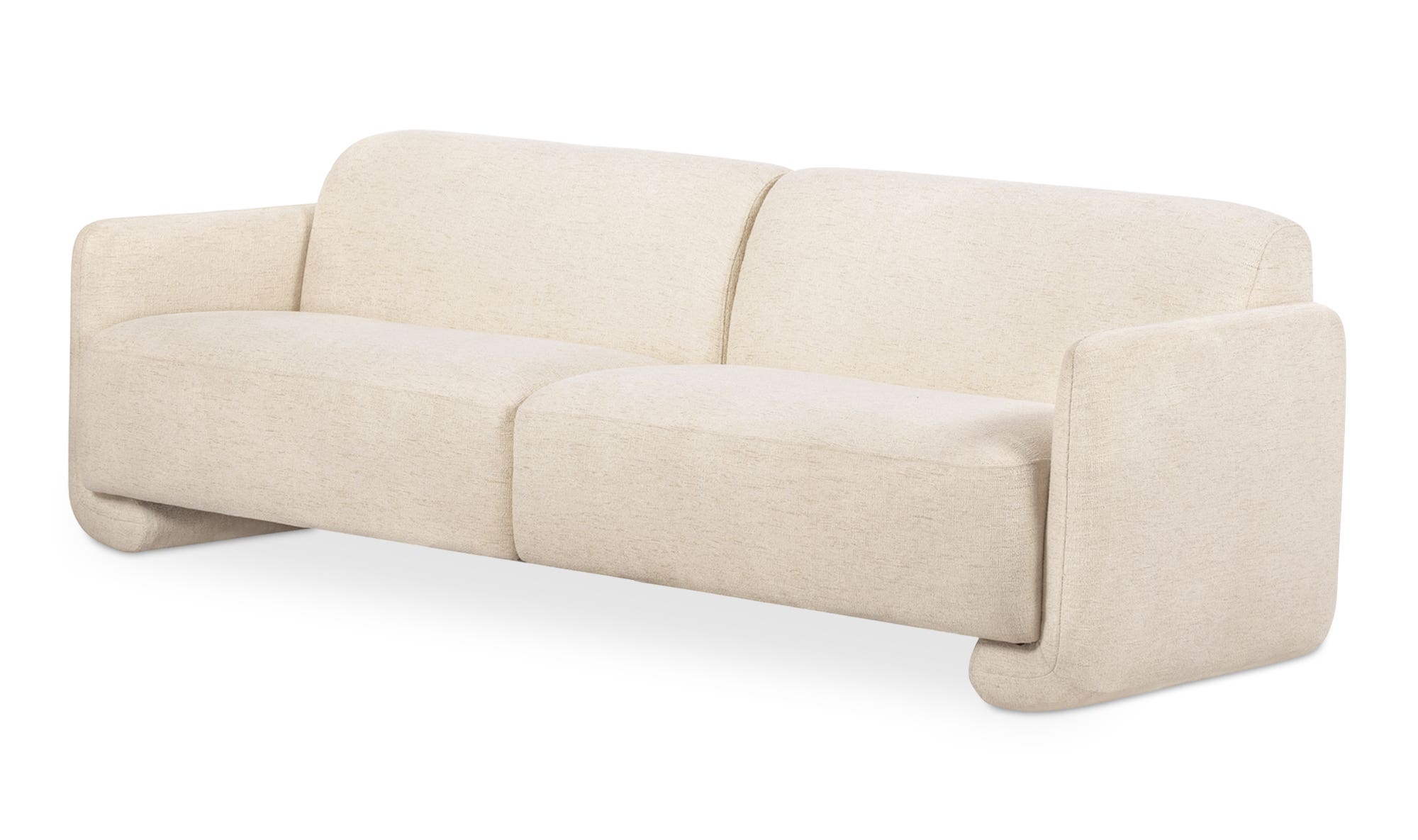 Moe's Fallon Contemporary Sofa - Flecked Ivory