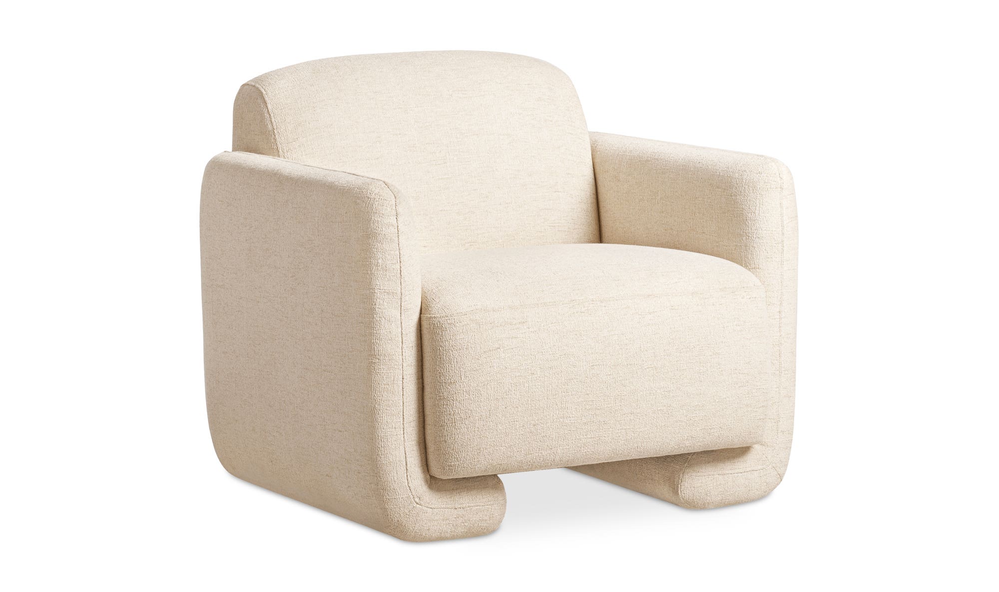 Moe's Fallon Contemporary Accent Chair - Flecked Ivory