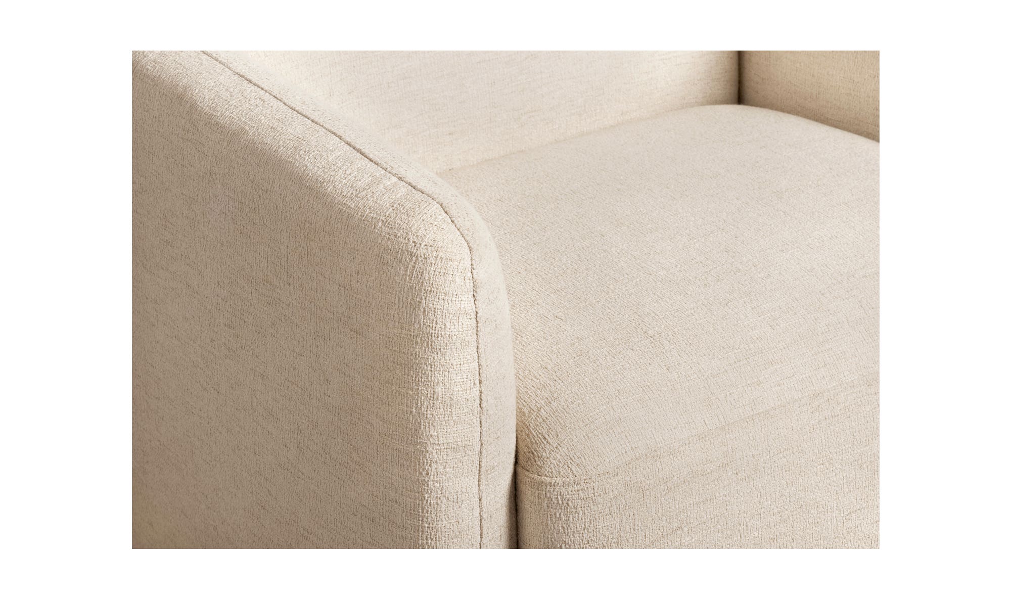 Moe's Fallon Contemporary Accent Chair - Flecked Ivory